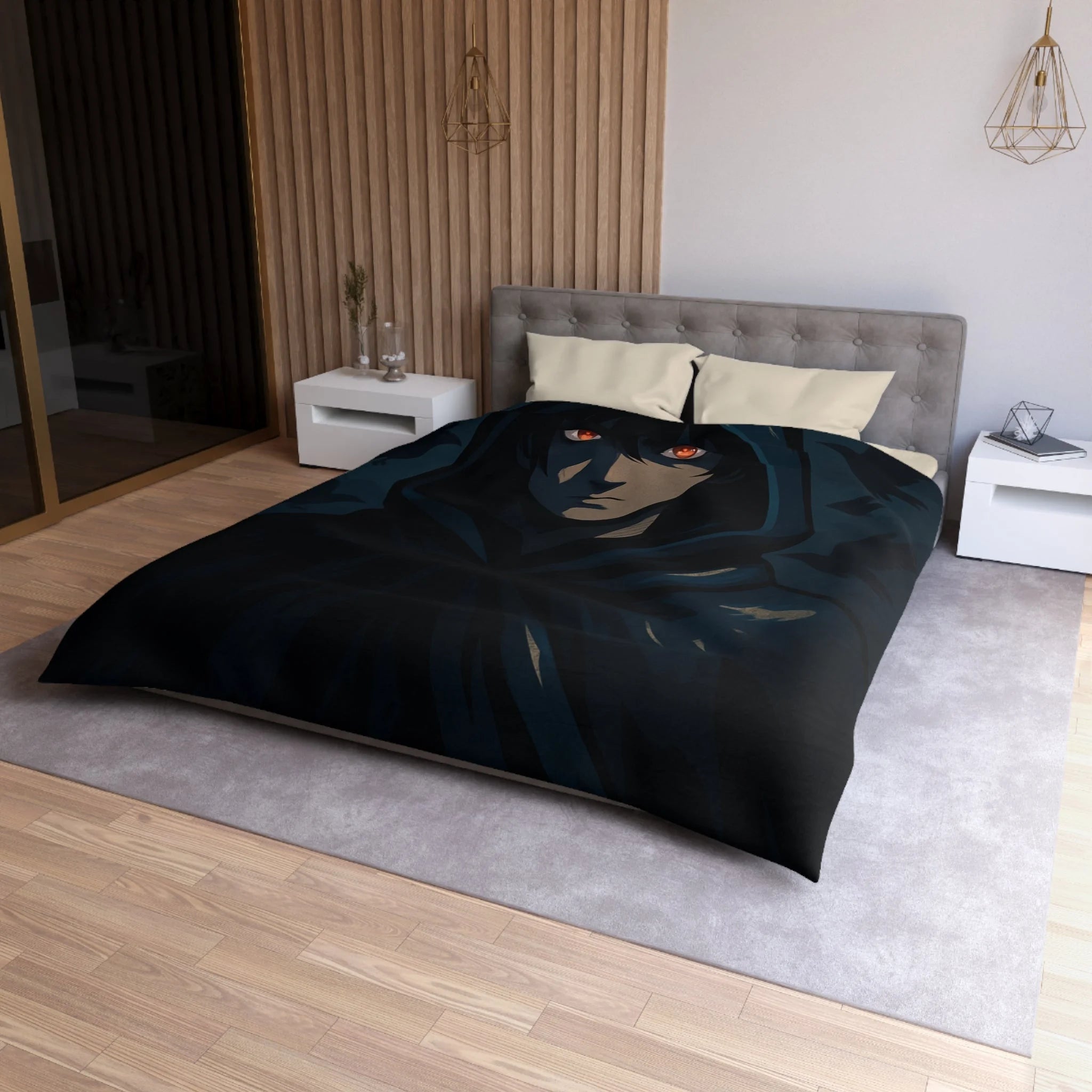Housse de Couette Microfibre Design Artistique Moderne Décoration Chambre Confort Premium