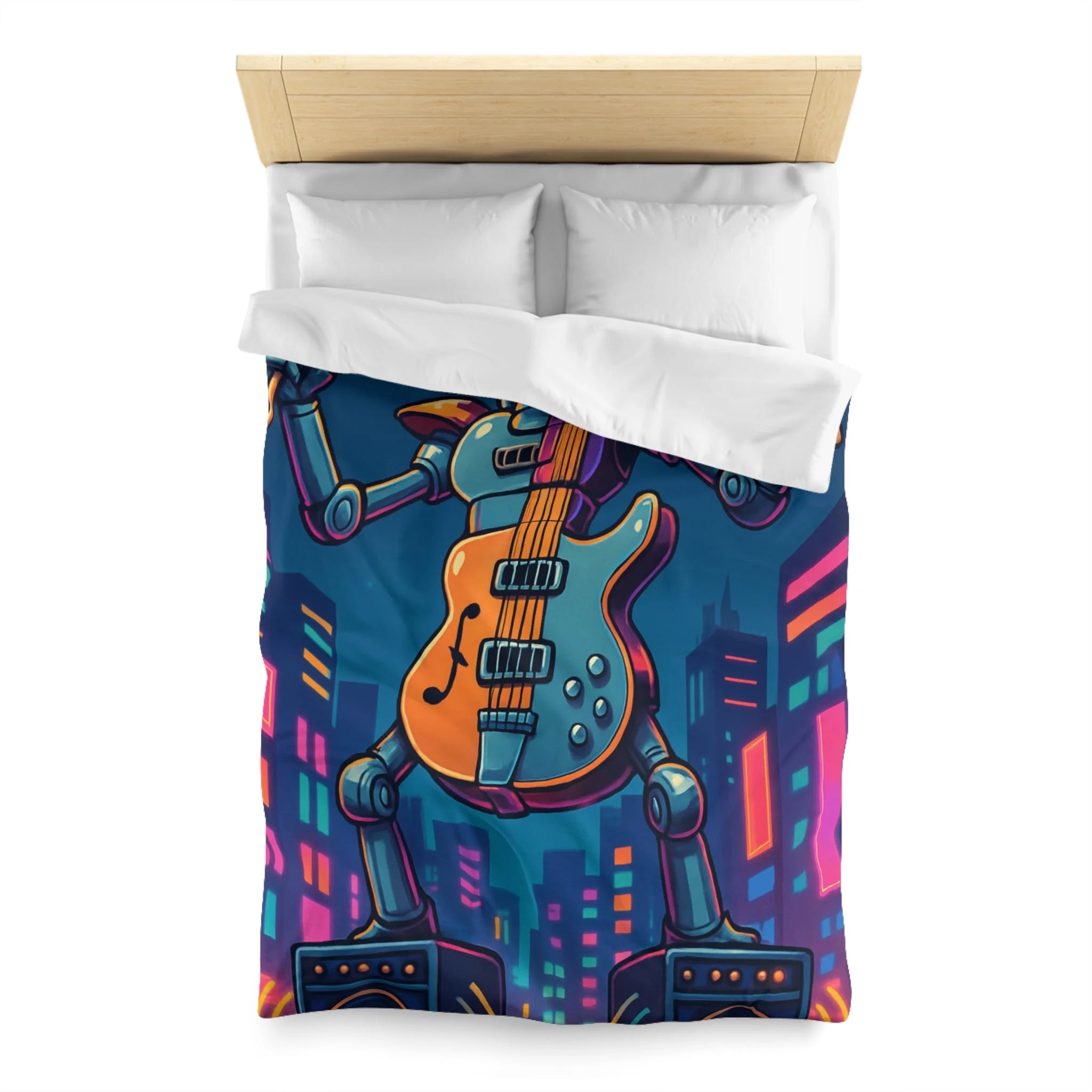 Housse de Couette Microfibre Design Artistique Moderne Décoration Chambre Confort Premium