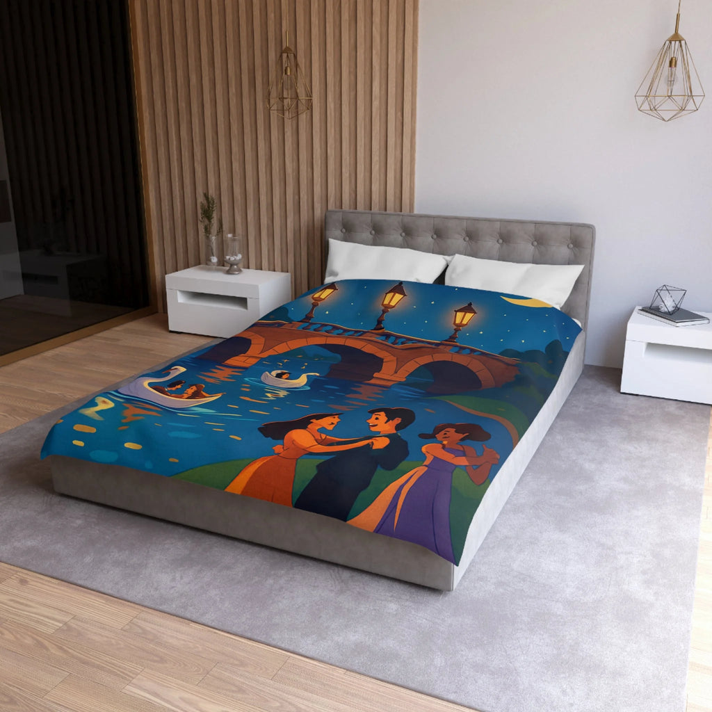 Housse de Couette Microfibre Illustration Unique Design Moderne Décoration Intérieure Raffinée