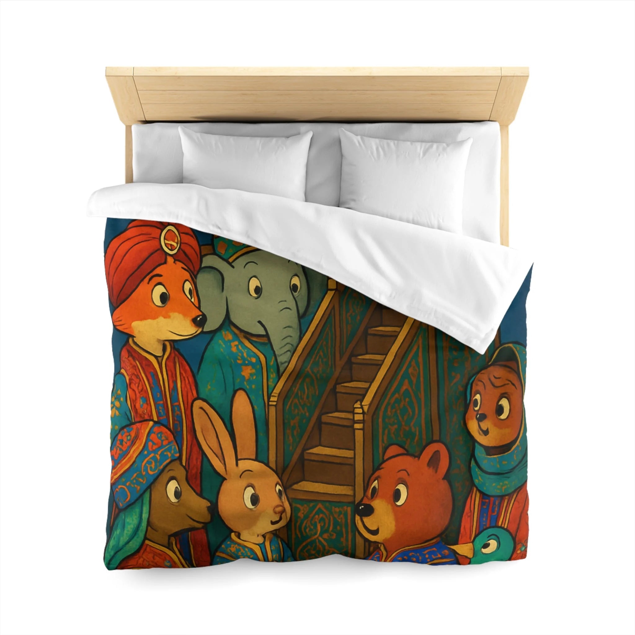 Housse de Couette Microfibre Design Artistique Moderne Décoration Chambre Confort Premium