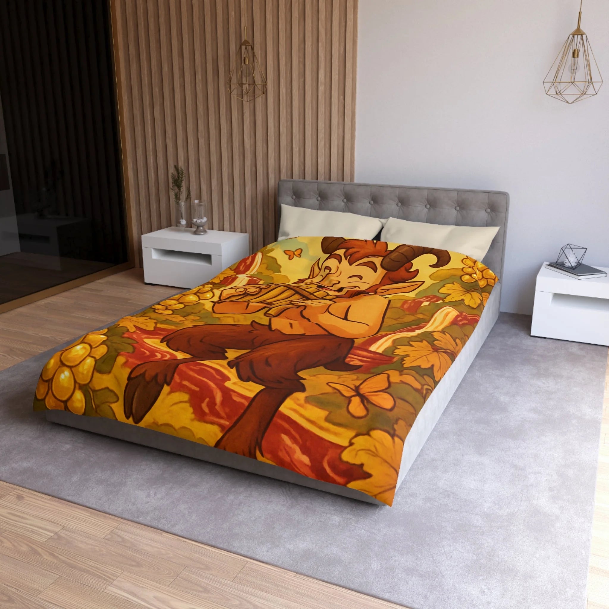 Housse de Couette Microfibre Illustration Unique Design Moderne Décoration Intérieure Raffinée