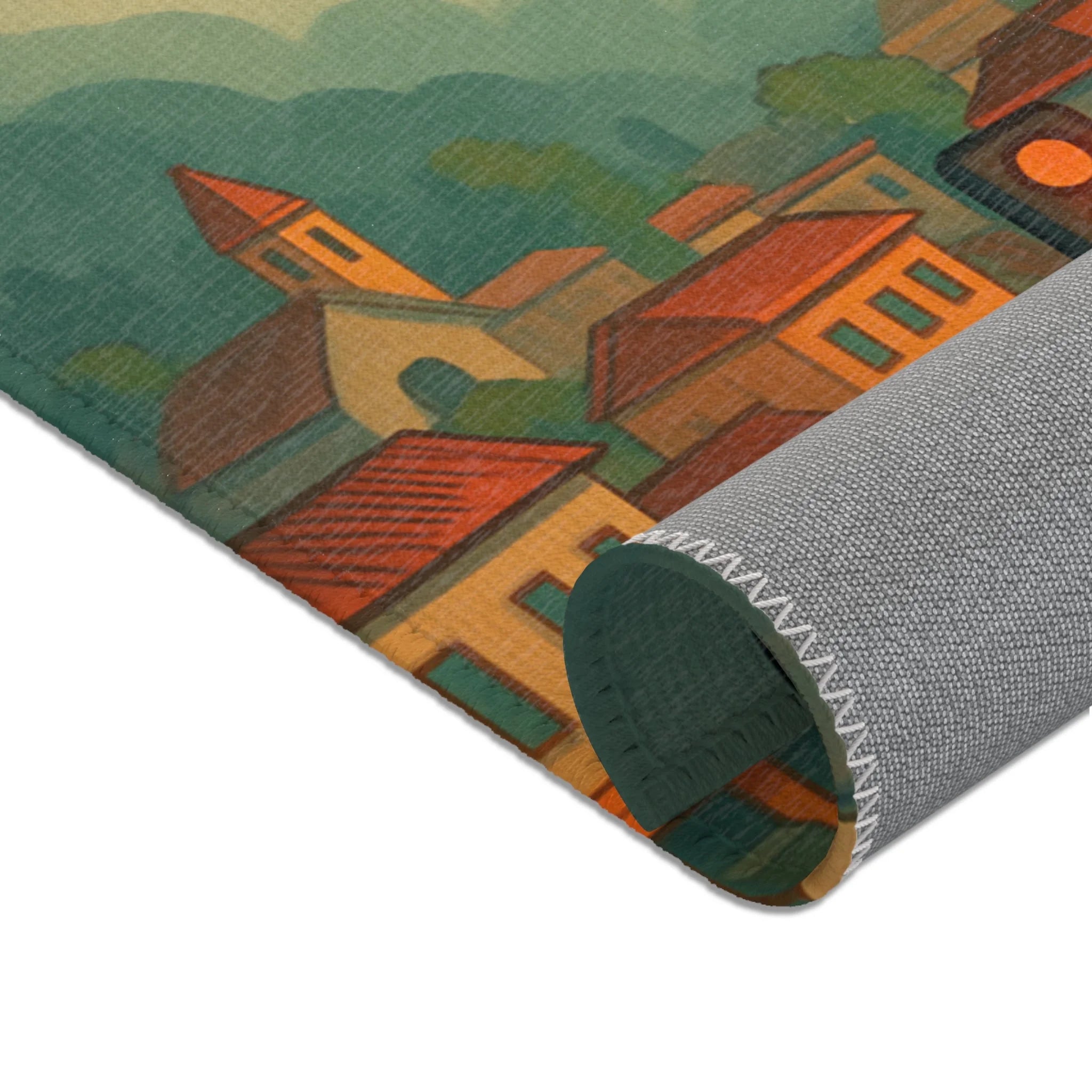 Tapis Area Rug Illustration Unique Design Contemporain Décoration Intérieure Sol Raffinée