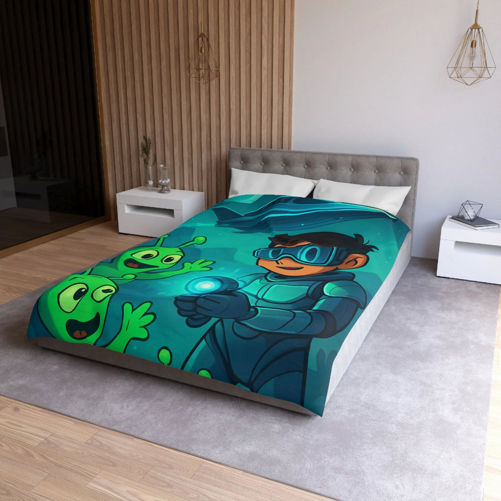 Housse de Couette Microfibre Design Artistique Moderne Décoration Chambre Confort Premium