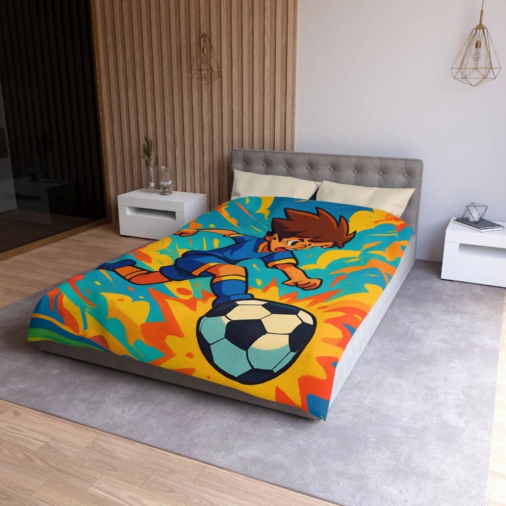 Housse de Couette Microfibre Motif Créatif Original Style Contemporain Chambre Élégante