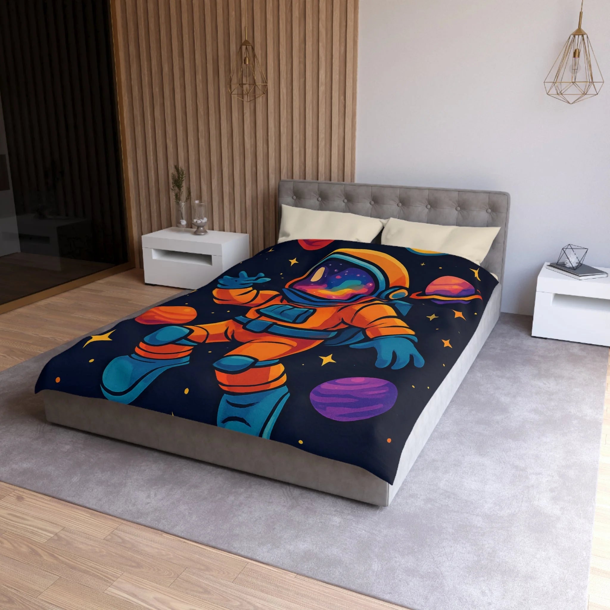 Housse de Couette Microfibre Illustration Unique Design Moderne Décoration Intérieure Raffinée