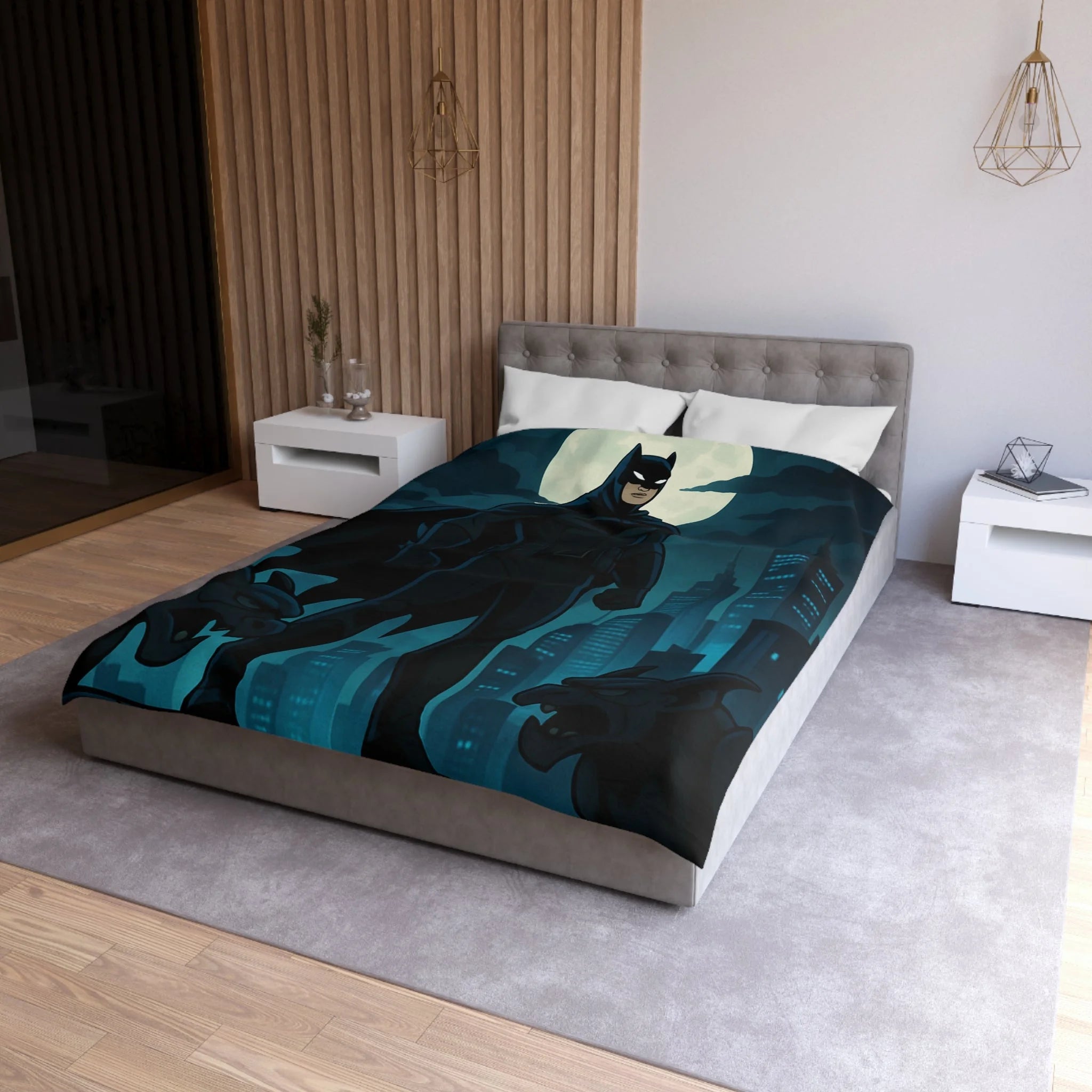 Housse de Couette Microfibre Illustration Unique Design Moderne Décoration Intérieure Raffinée