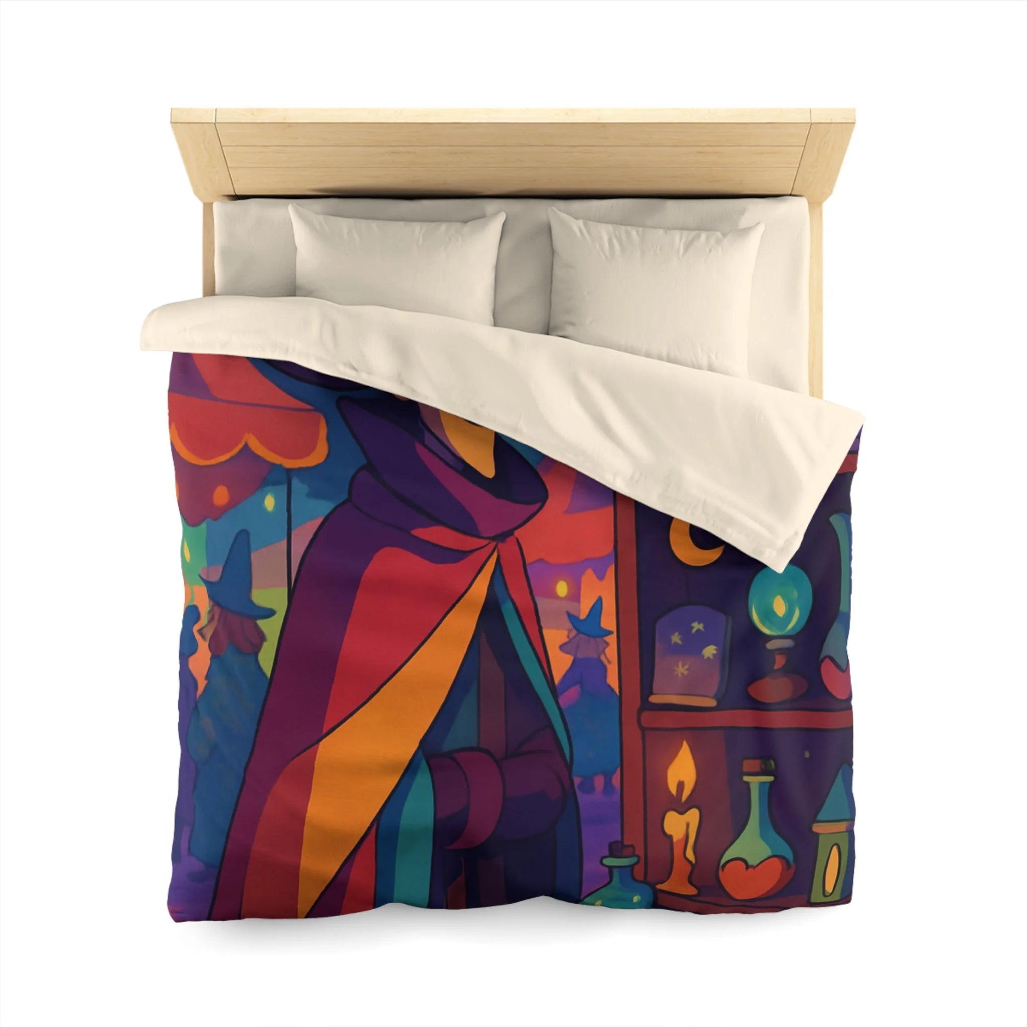 Housse de Couette Microfibre Motif Créatif Original Style Contemporain Chambre Élégante