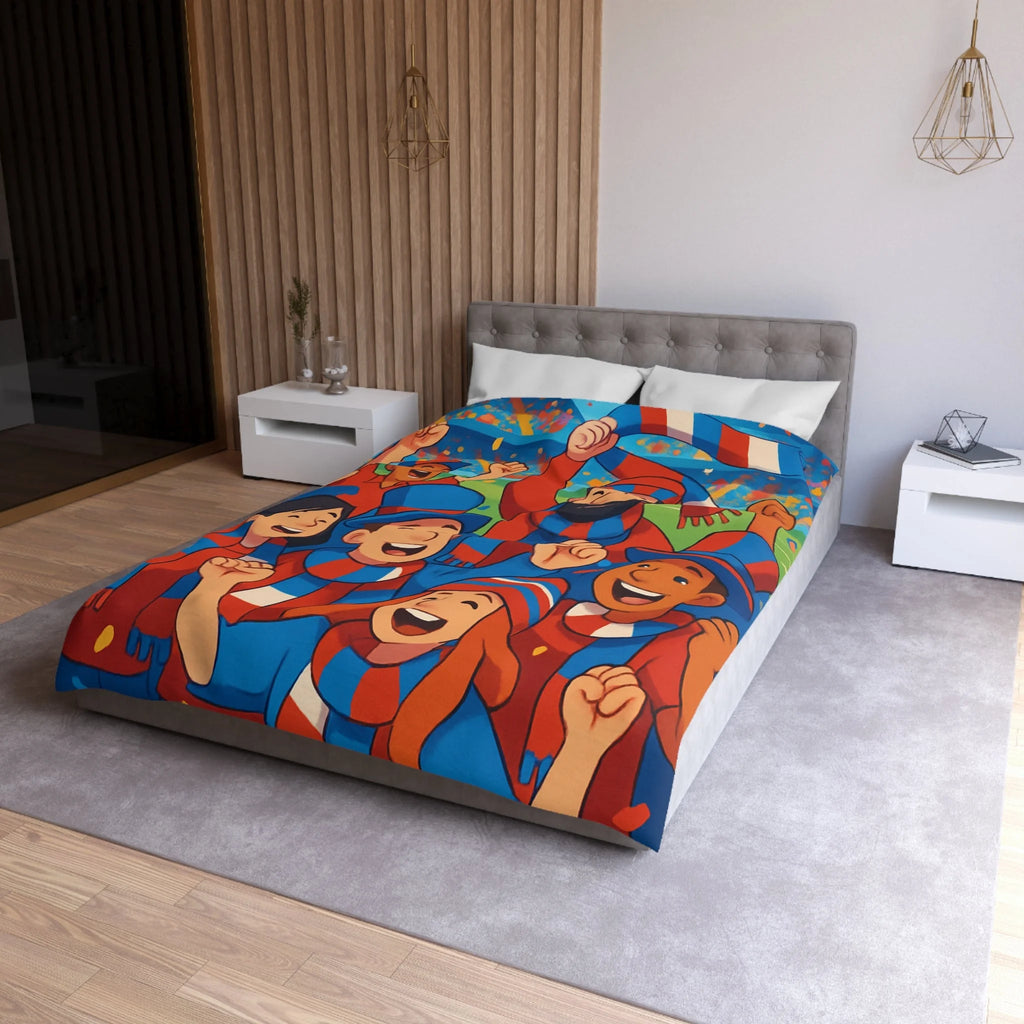Housse de Couette Microfibre Illustration Unique Design Moderne Décoration Intérieure Raffinée