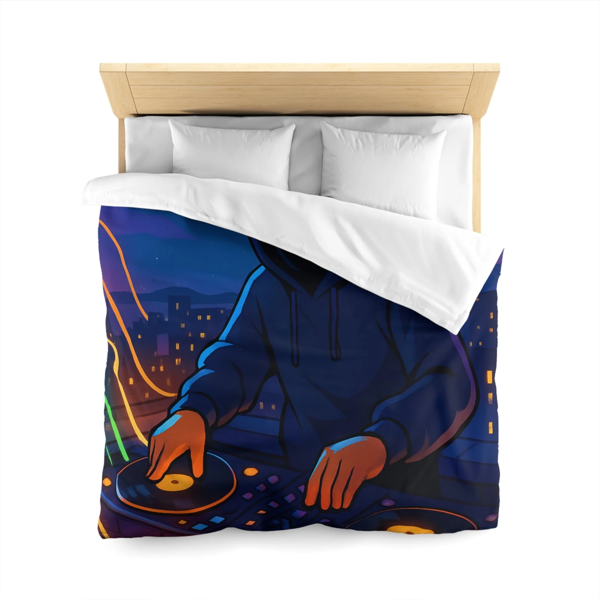 Housse de Couette Microfibre Design Artistique Moderne Décoration Chambre Confort Premium