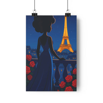 Poster décoratif romantique anime bleu rouge chambre salon élégant magique parisien art mural qualité
