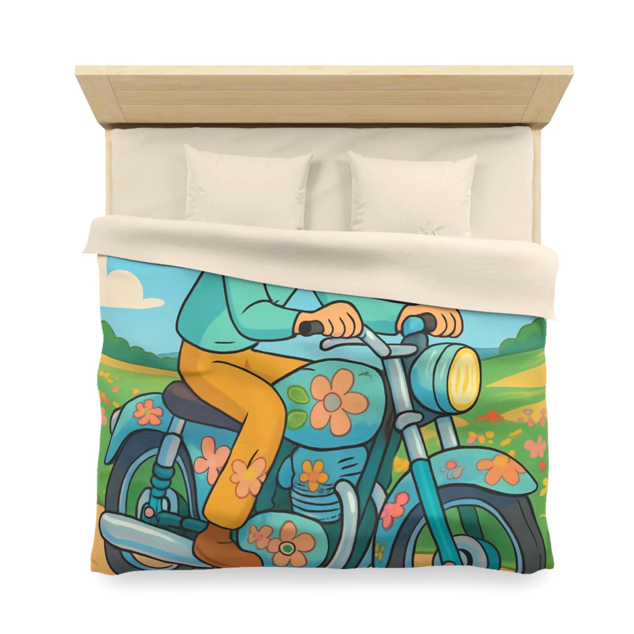Housse de Couette Microfibre Design Artistique Moderne Décoration Chambre Confort Premium