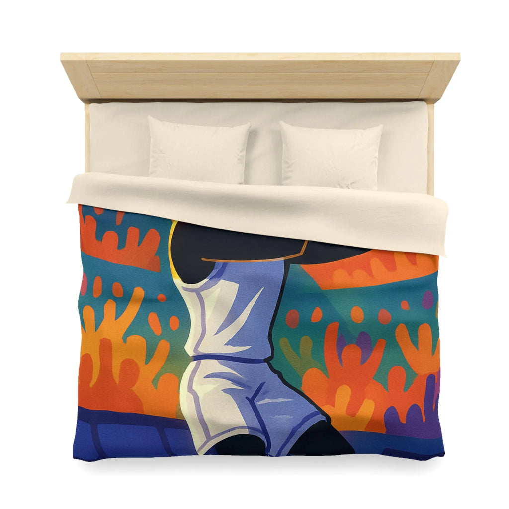 Housse de Couette Microfibre Illustration Unique Design Moderne Décoration Intérieure Raffinée