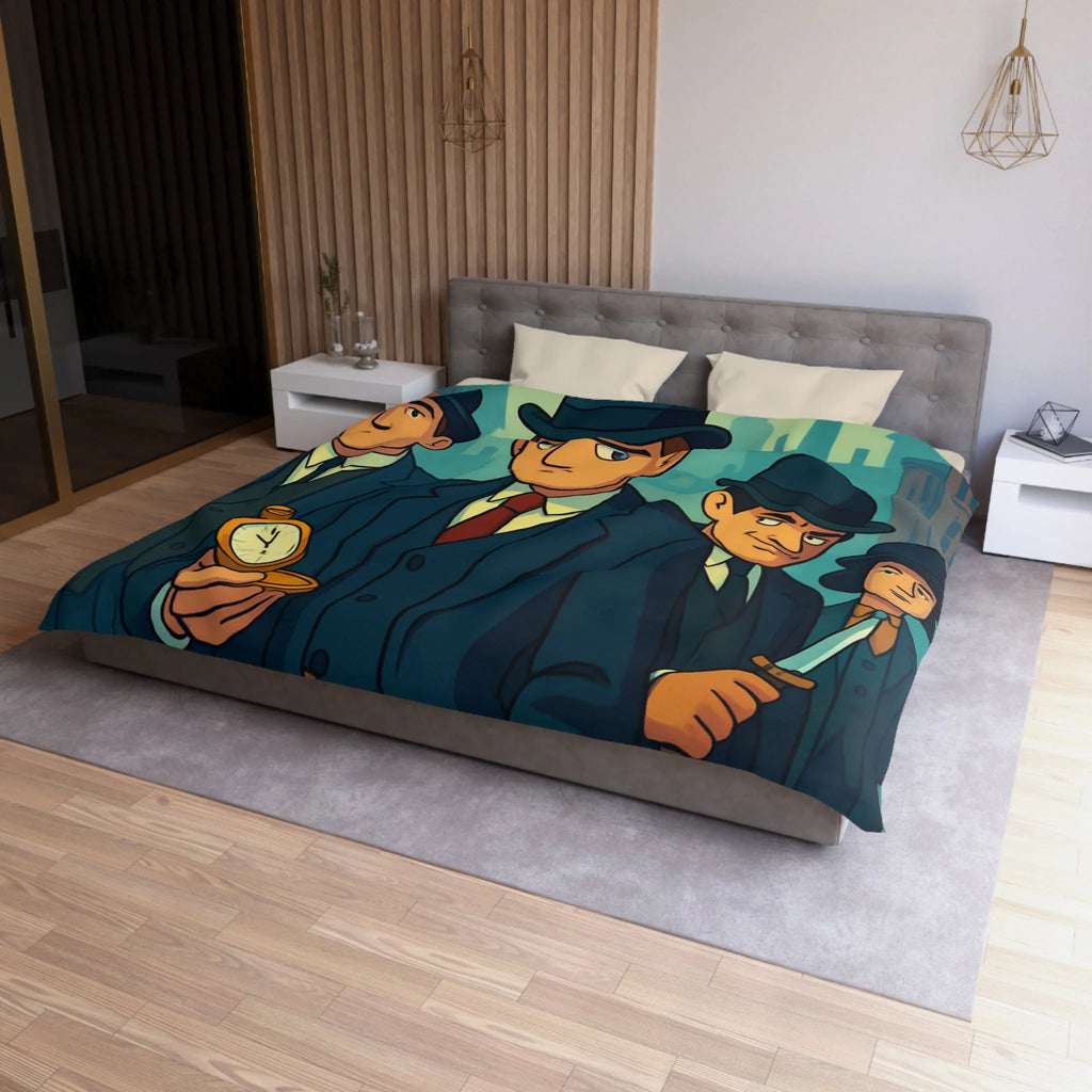 Housse de Couette Microfibre Design Artistique Moderne Décoration Chambre Confort Premium
