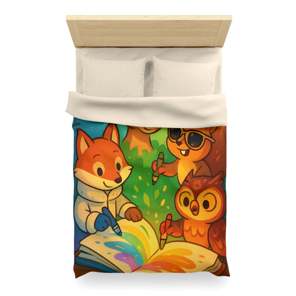 Housse de Couette Microfibre Illustration Unique Design Moderne Décoration Intérieure Raffinée