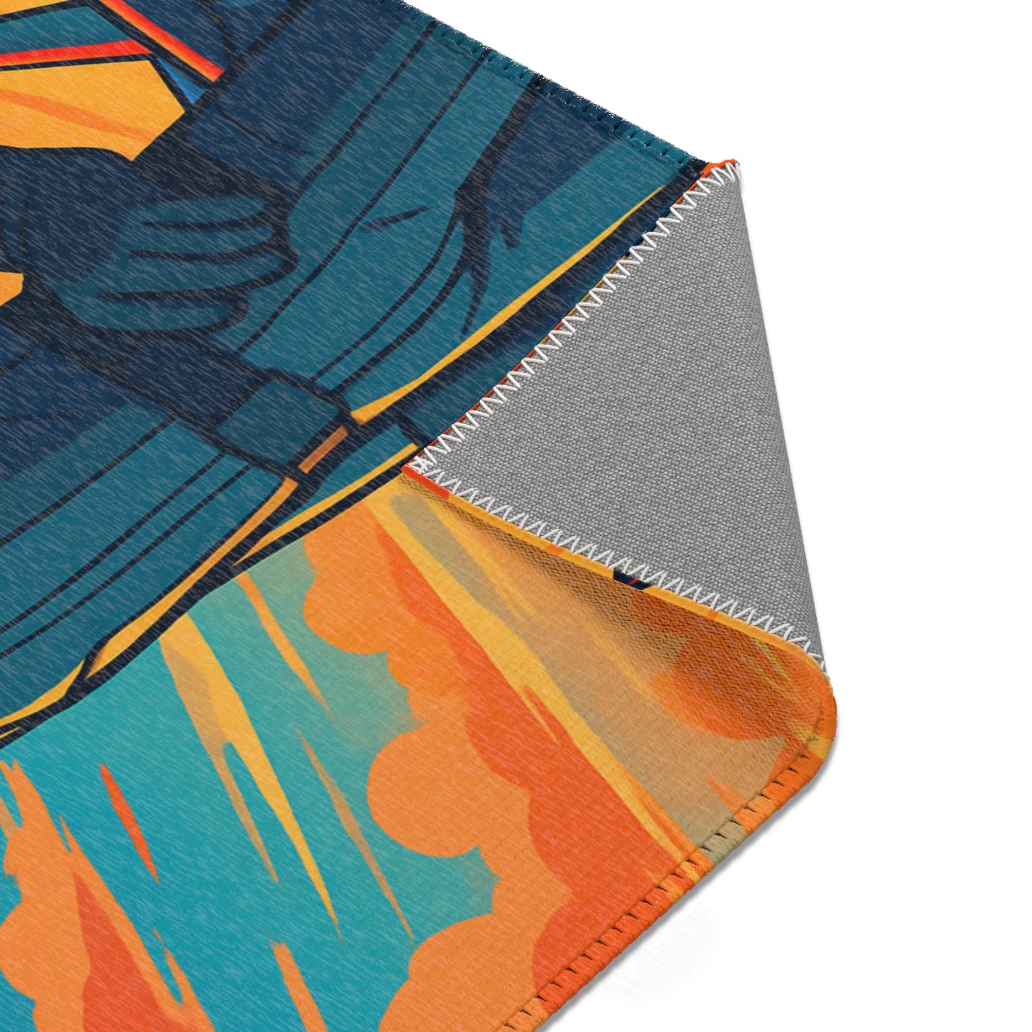 Tapis de Style Avion Militaire avec Ciel Crépusculaire pour Décor Aviation Moderne