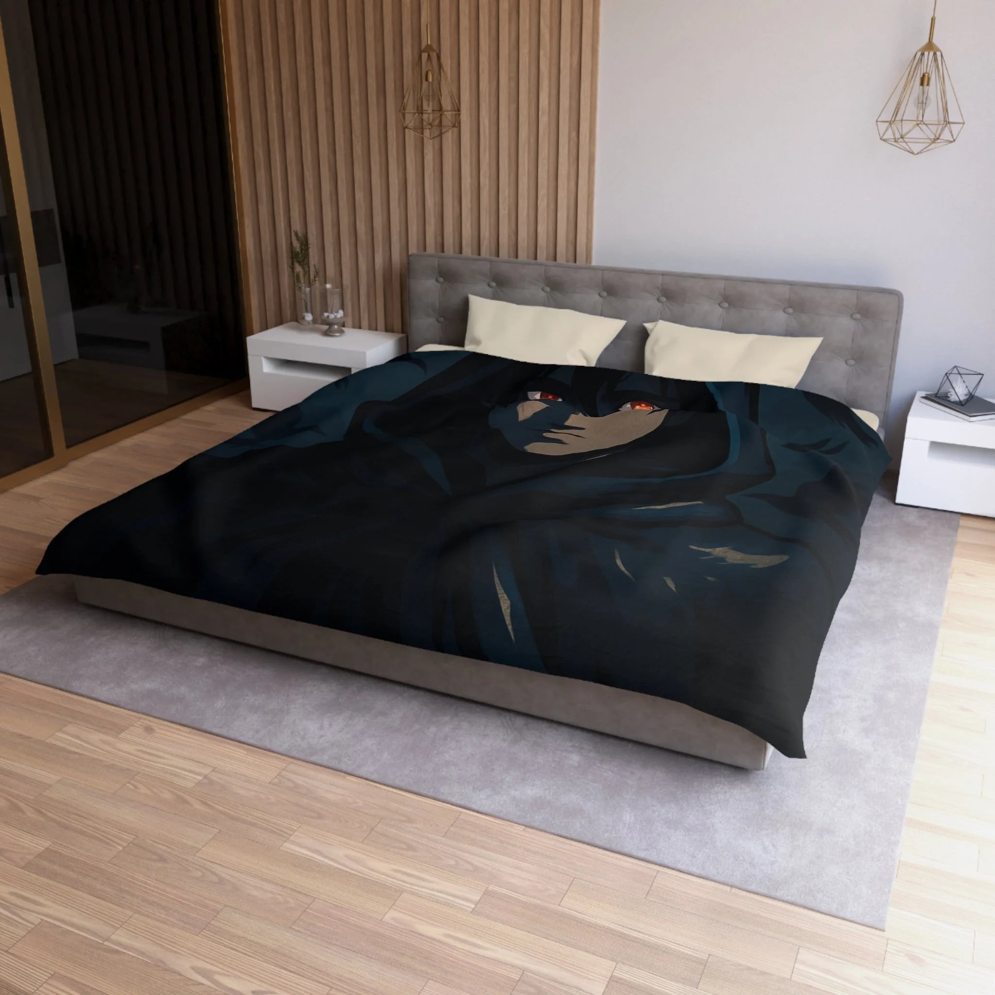 Housse de Couette Microfibre Design Artistique Moderne Décoration Chambre Confort Premium