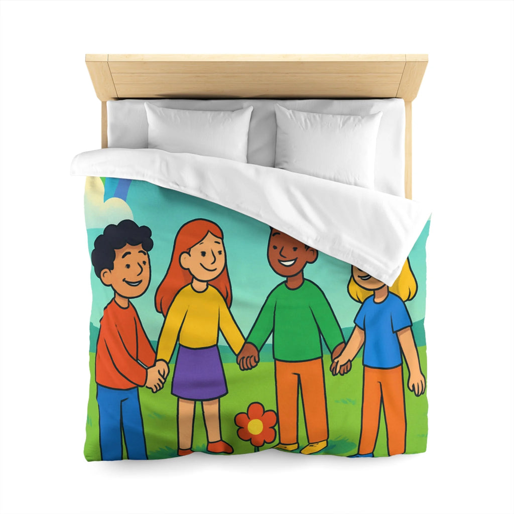 Housse de Couette Microfibre Illustration Unique Design Moderne Décoration Intérieure Raffinée