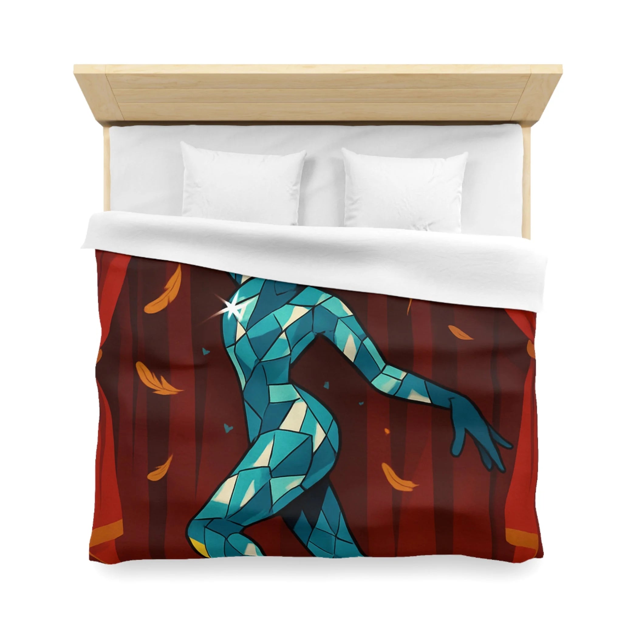 Housse de Couette Microfibre Motif Créatif Original Style Contemporain Chambre Élégante