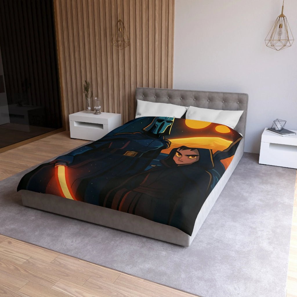 Housse de Couette Microfibre Design Artistique Moderne Décoration Chambre Confort Premium