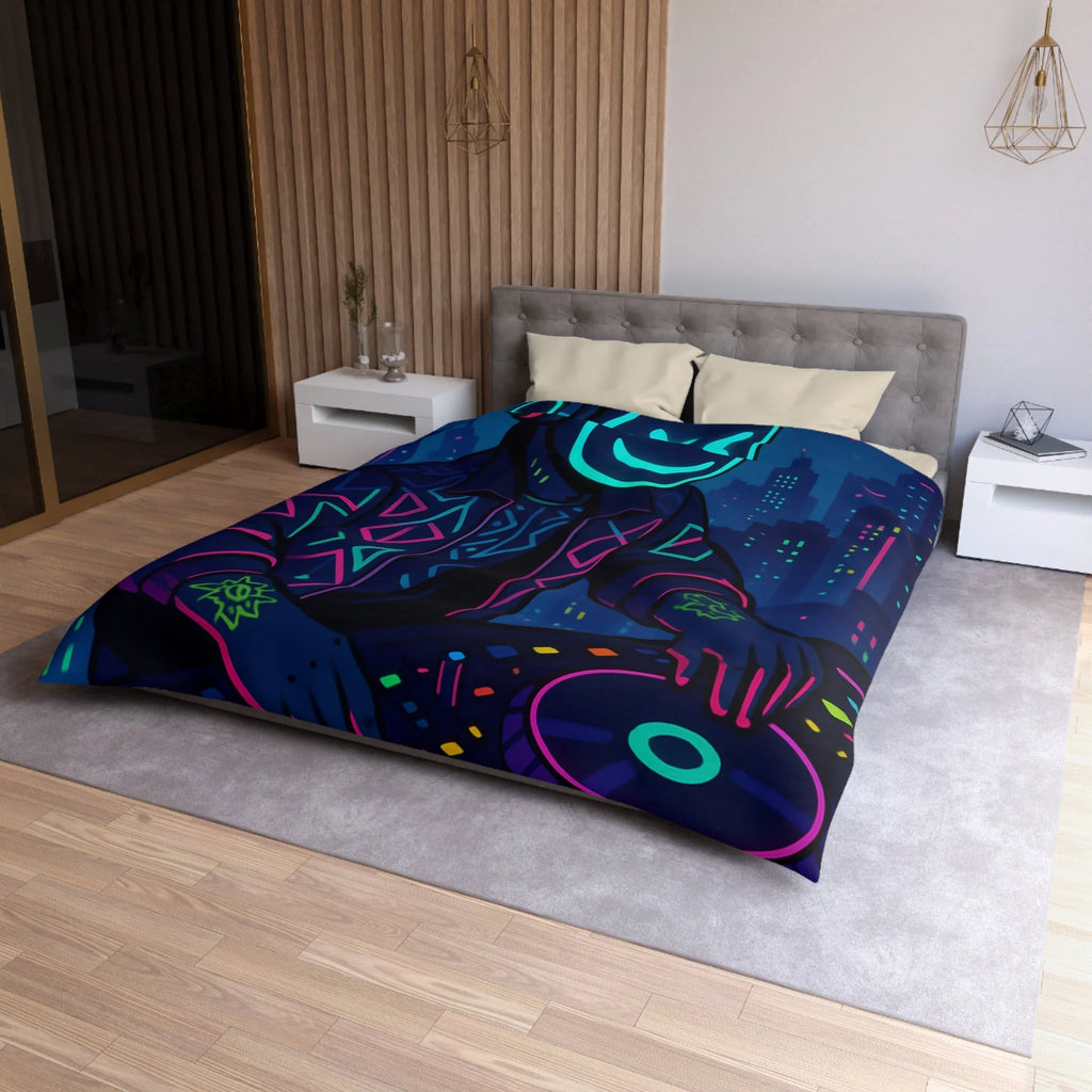 Housse de Couette Microfibre Motif Créatif Original Style Contemporain Chambre Élégante
