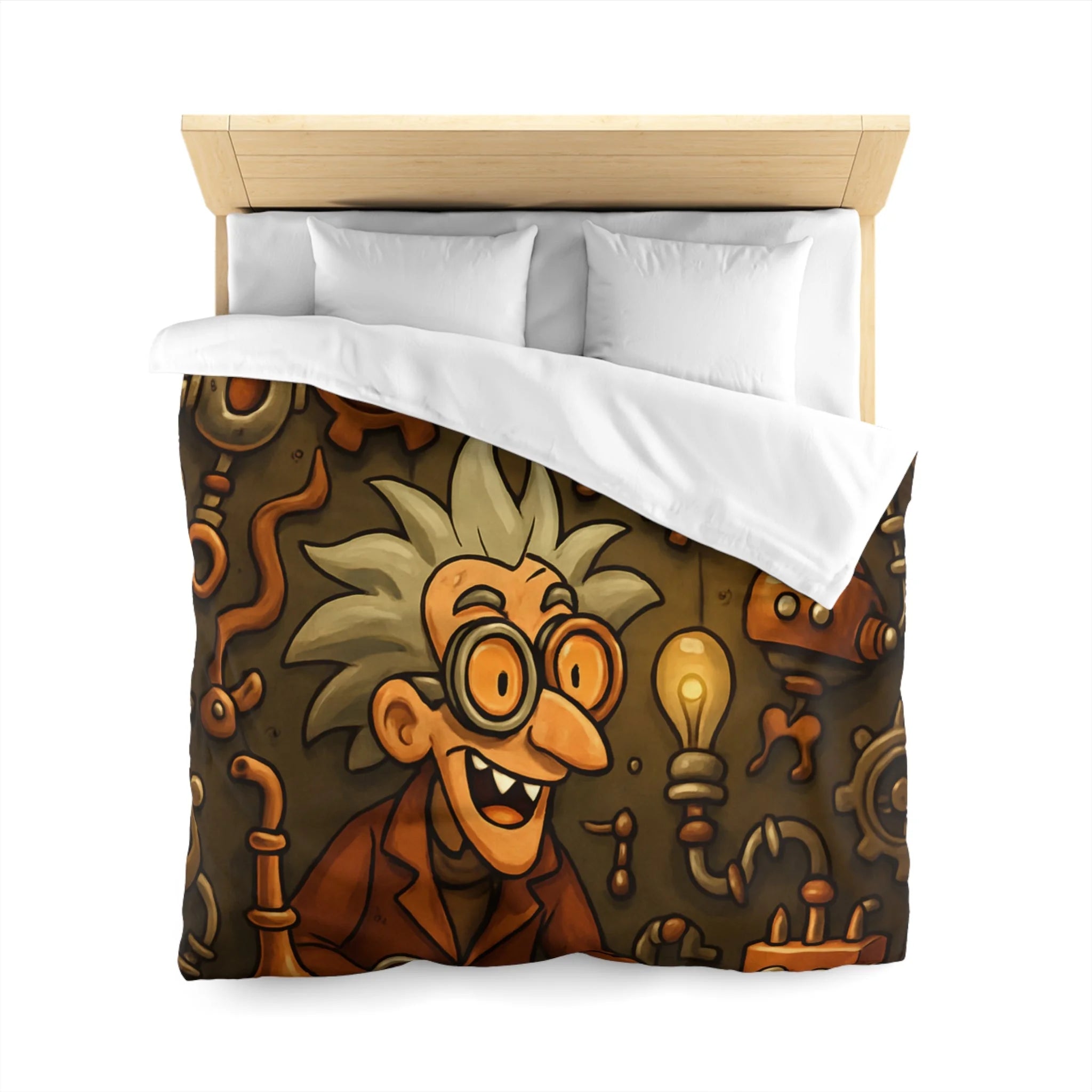 Housse de Couette Microfibre Motif Créatif Original Style Contemporain Chambre Élégante