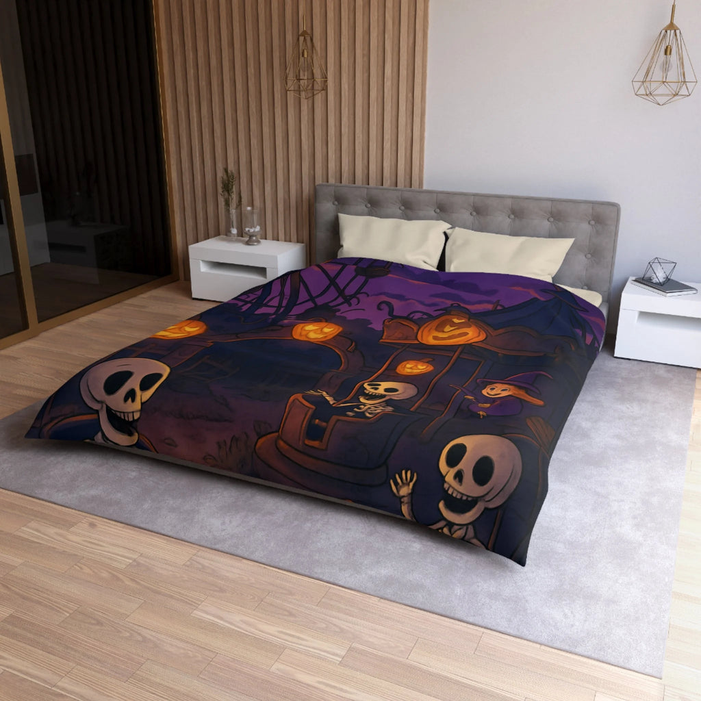 Housse de Couette Microfibre Motif Créatif Original Style Contemporain Chambre Élégante