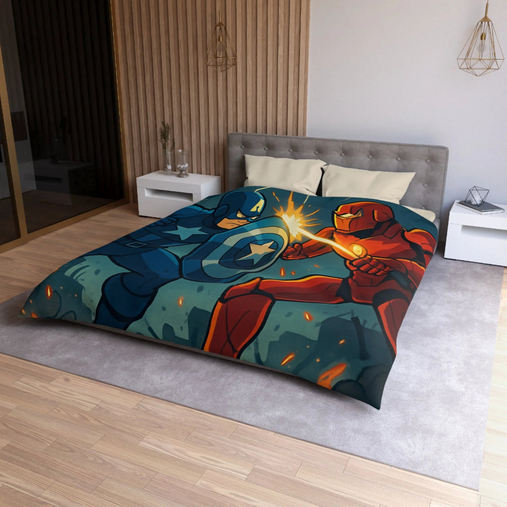 Housse de Couette Microfibre Design Artistique Moderne Décoration Chambre Confort Premium