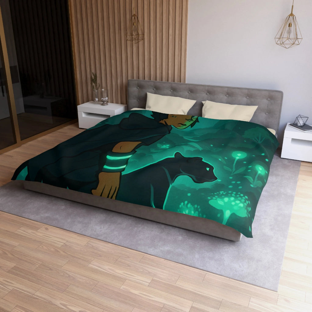 Housse de Couette Microfibre Illustration Unique Design Moderne Décoration Intérieure Raffinée