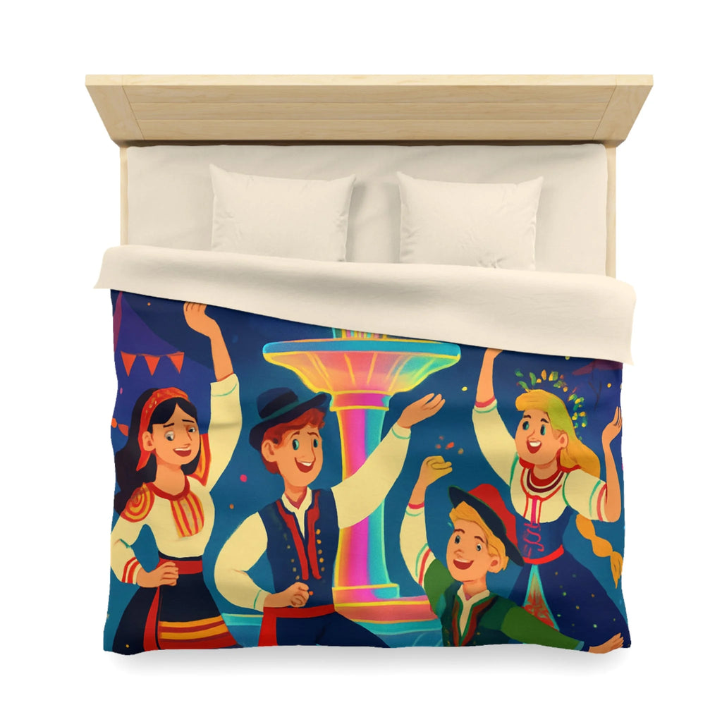 Housse de Couette Microfibre Illustration Unique Design Moderne Décoration Intérieure Raffinée