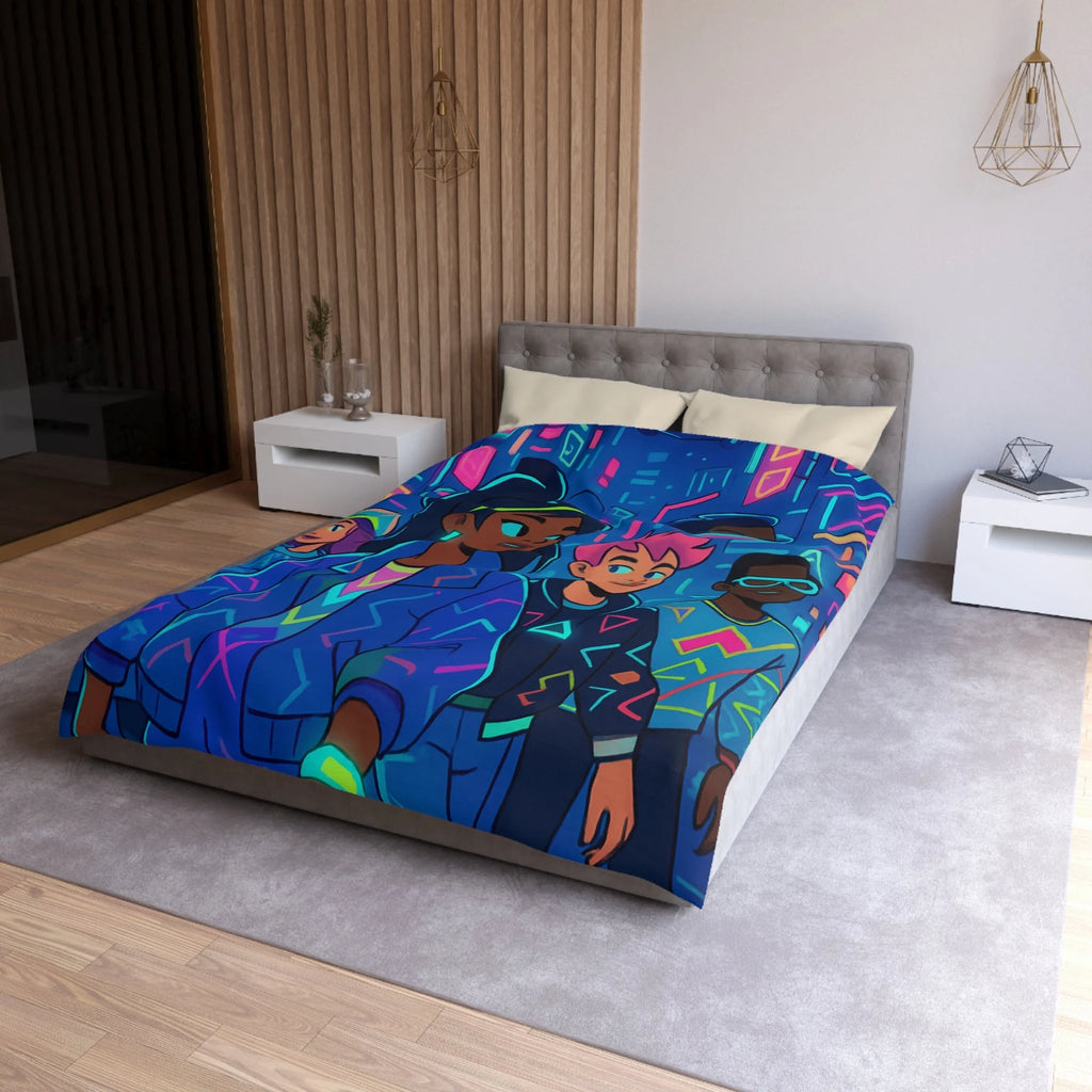 Housse de Couette Microfibre Illustration Unique Design Moderne Décoration Intérieure Raffinée