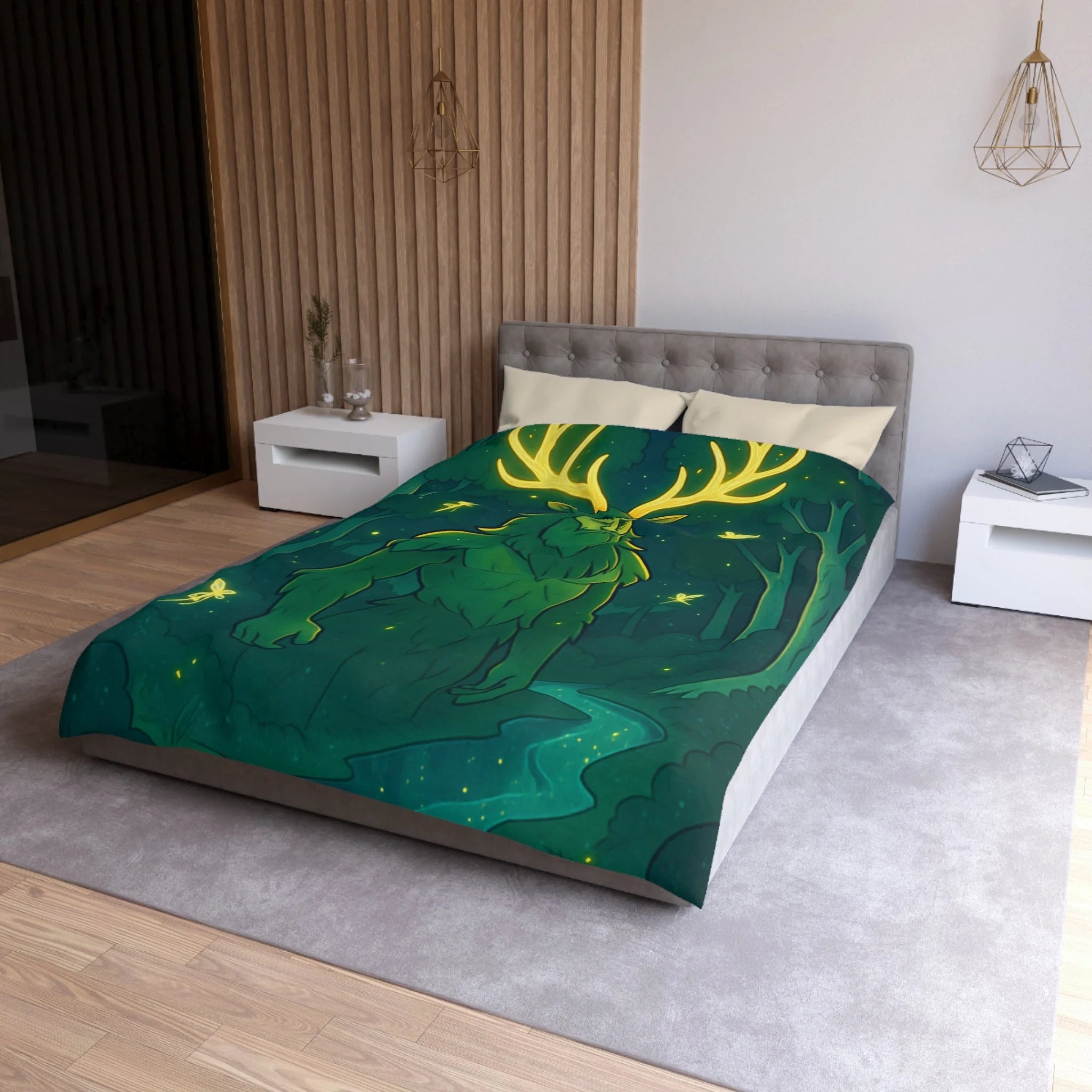 Housse de Couette Microfibre Illustration Unique Design Moderne Décoration Intérieure Raffinée