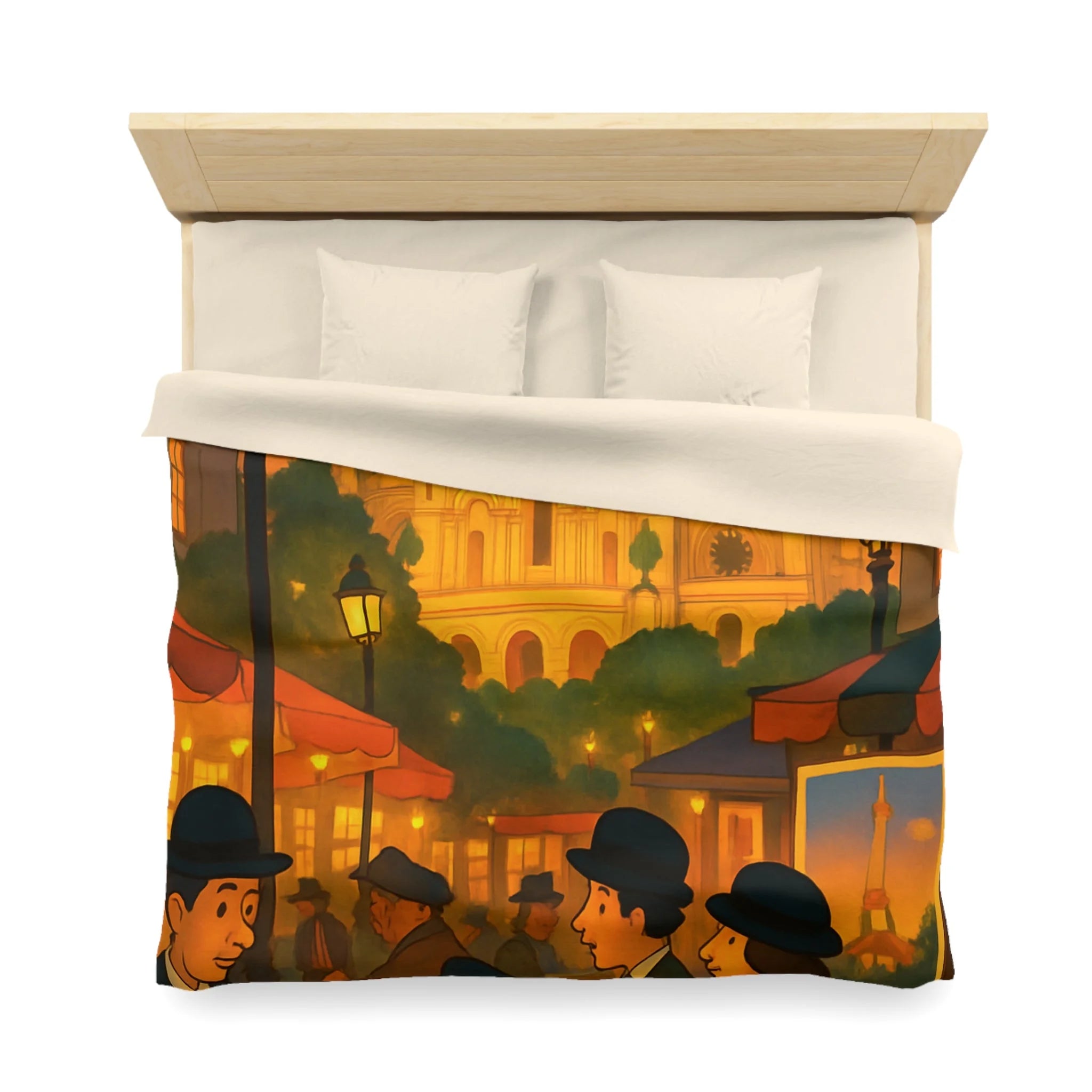Housse de Couette Microfibre Illustration Unique Design Moderne Décoration Intérieure Raffinée