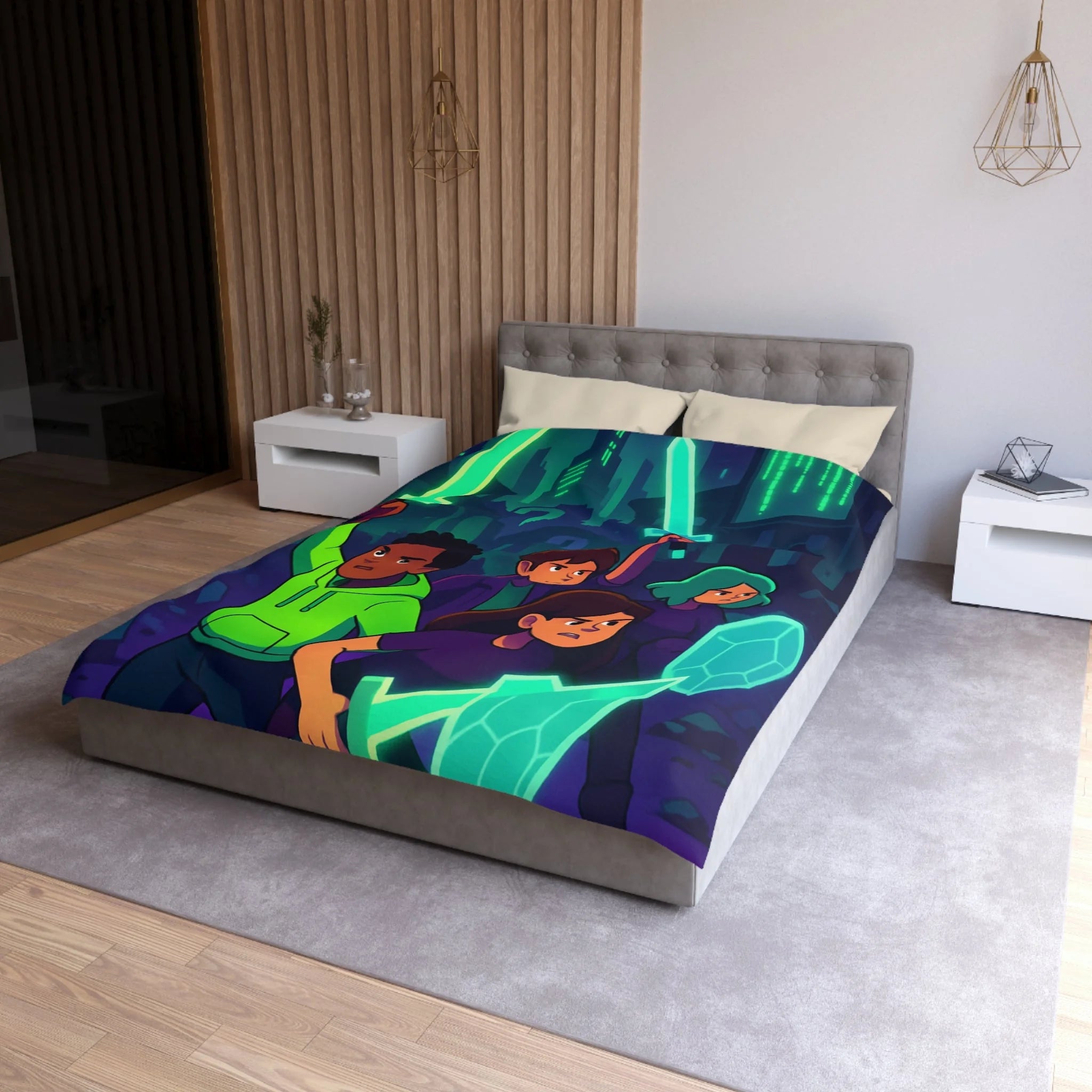 Housse de Couette Microfibre Création Artistique Moderne Design Exclusif Décoration Chambre