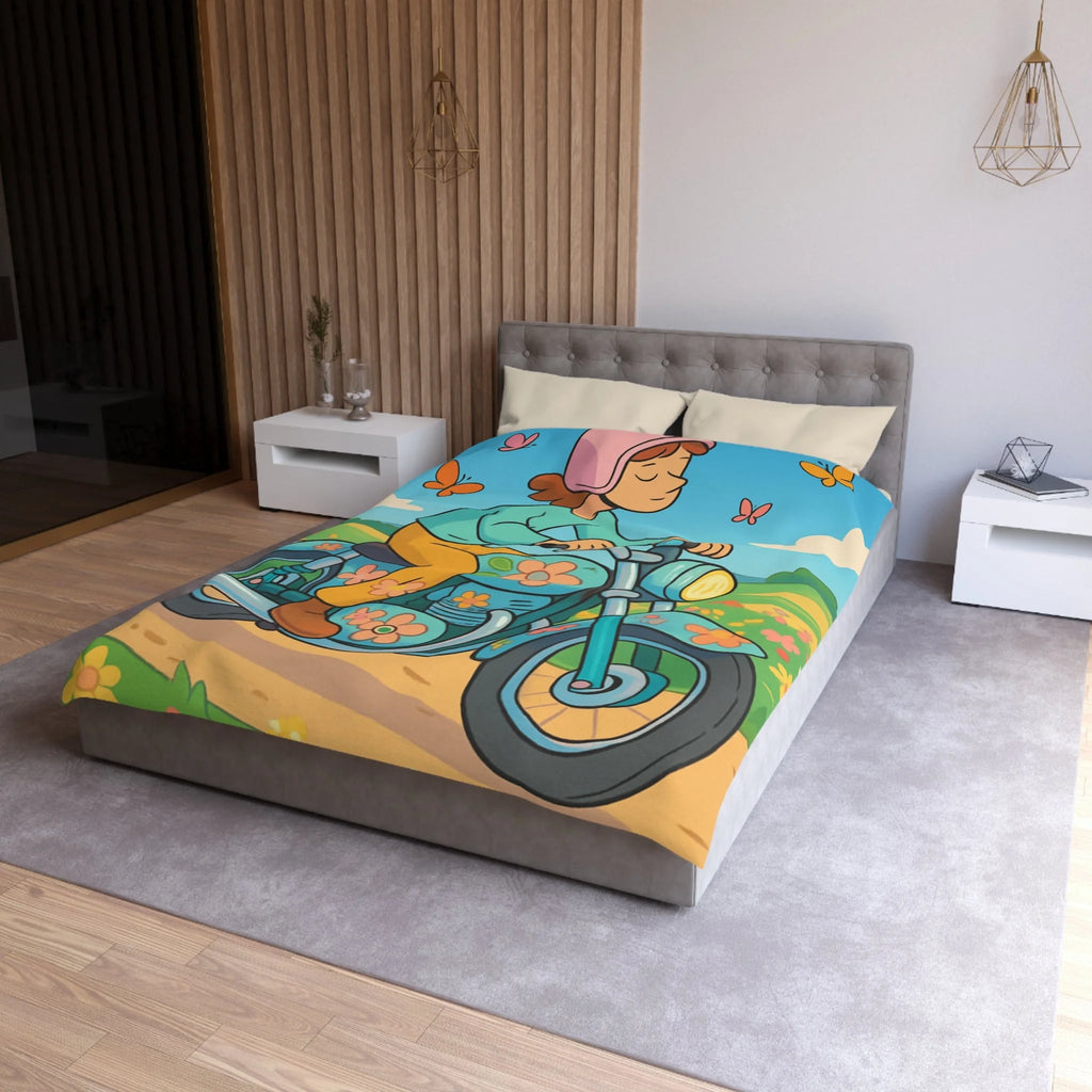 Housse de Couette Microfibre Design Artistique Moderne Décoration Chambre Confort Premium