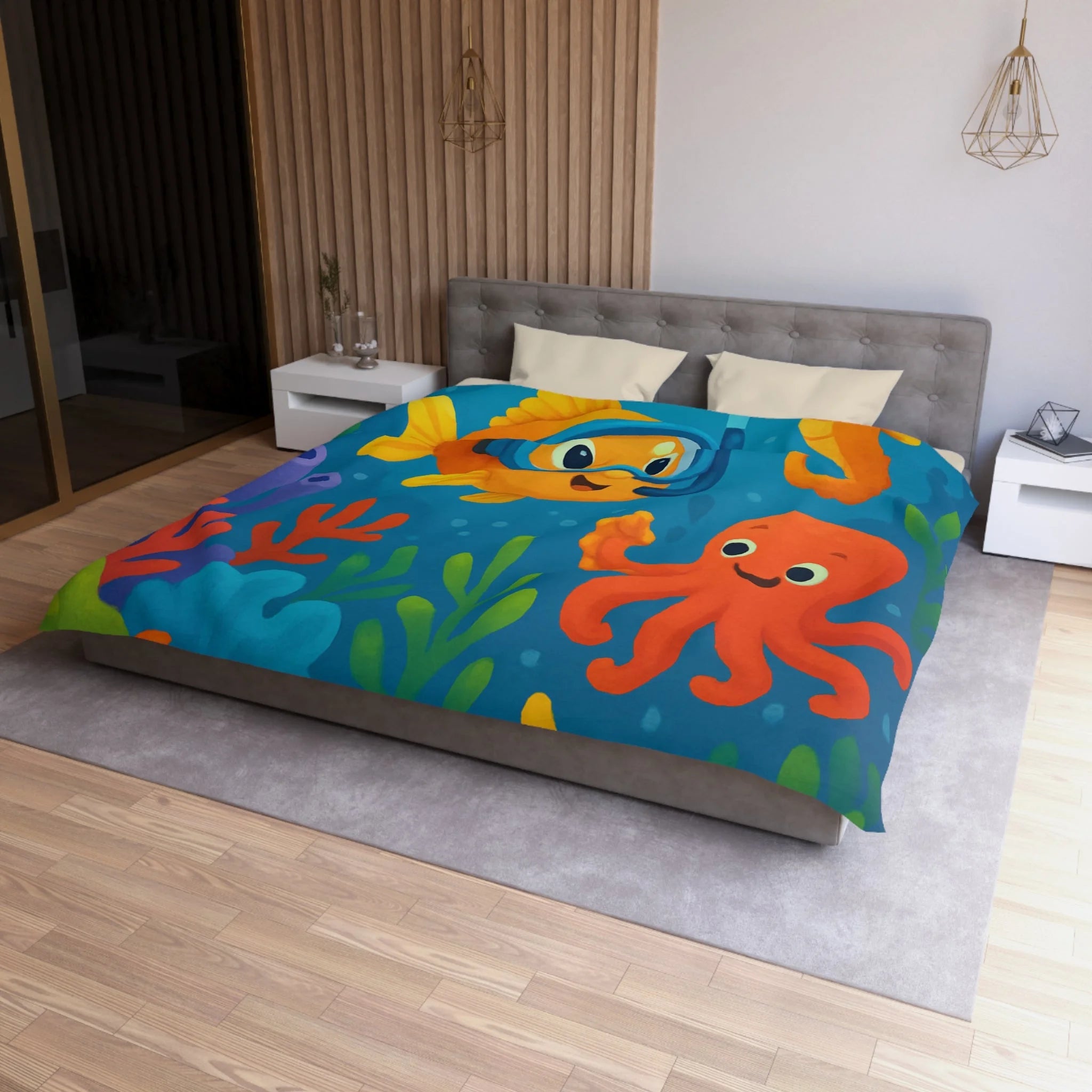 Housse de Couette Microfibre Création Artistique Moderne Design Exclusif Décoration Chambre