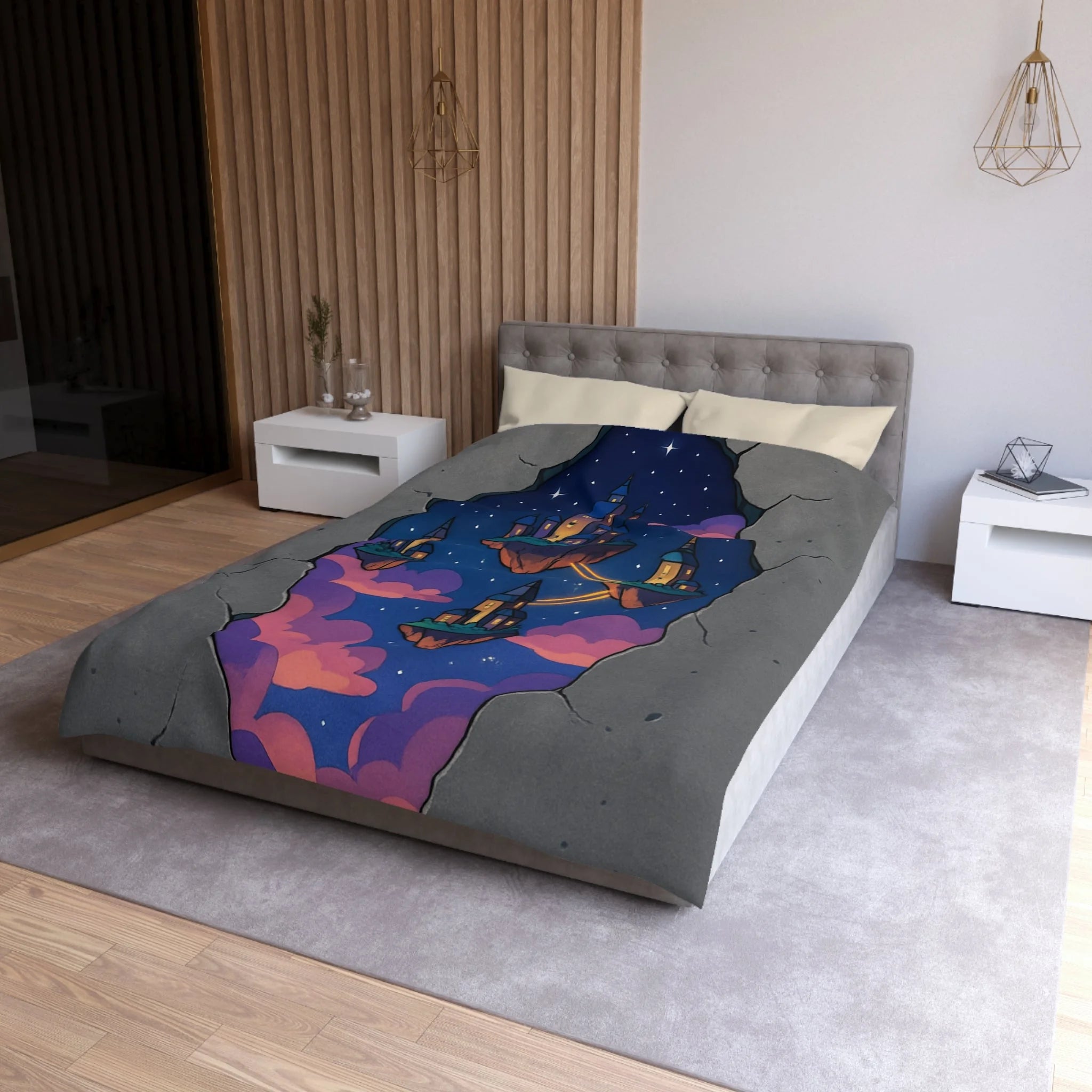 Housse de Couette Microfibre Création Artistique Moderne Design Exclusif Décoration Chambre
