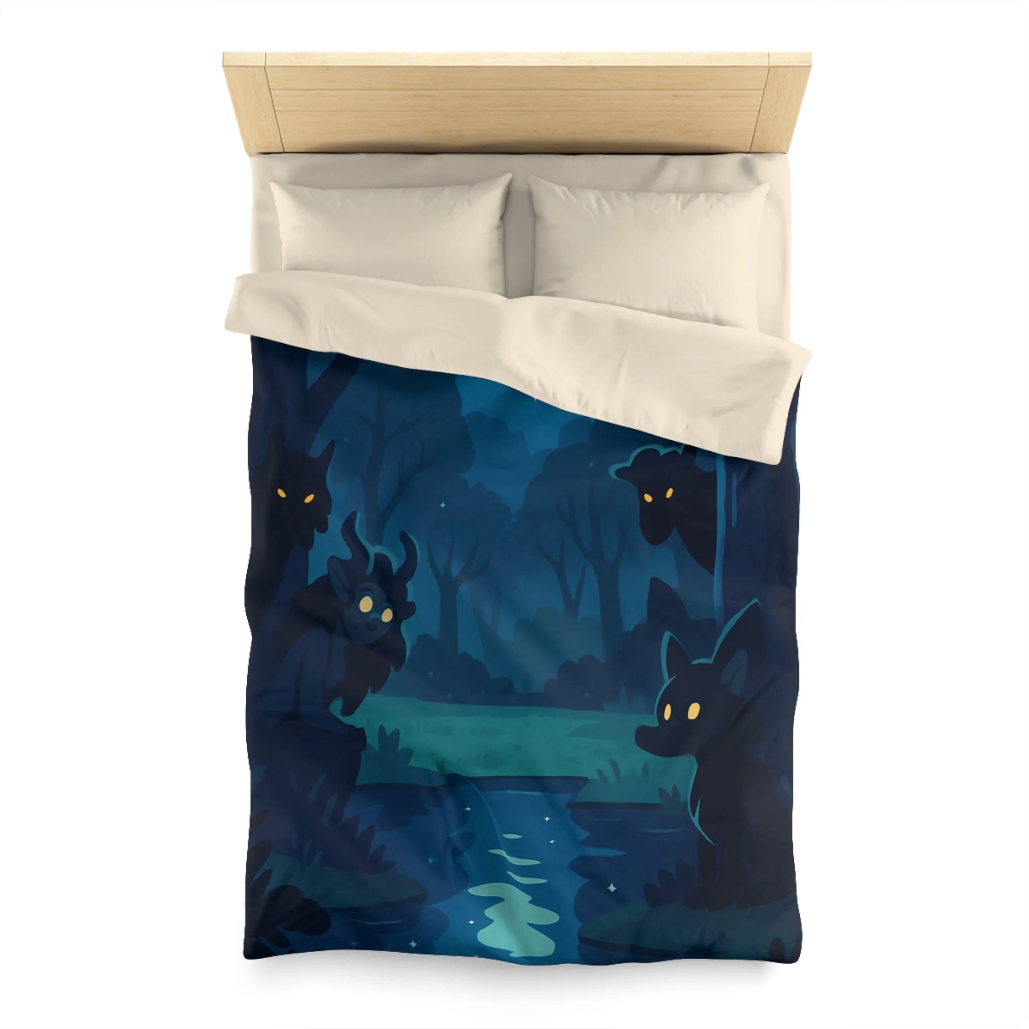 Housse de Couette Microfibre Illustration Unique Design Moderne Décoration Intérieure Raffinée