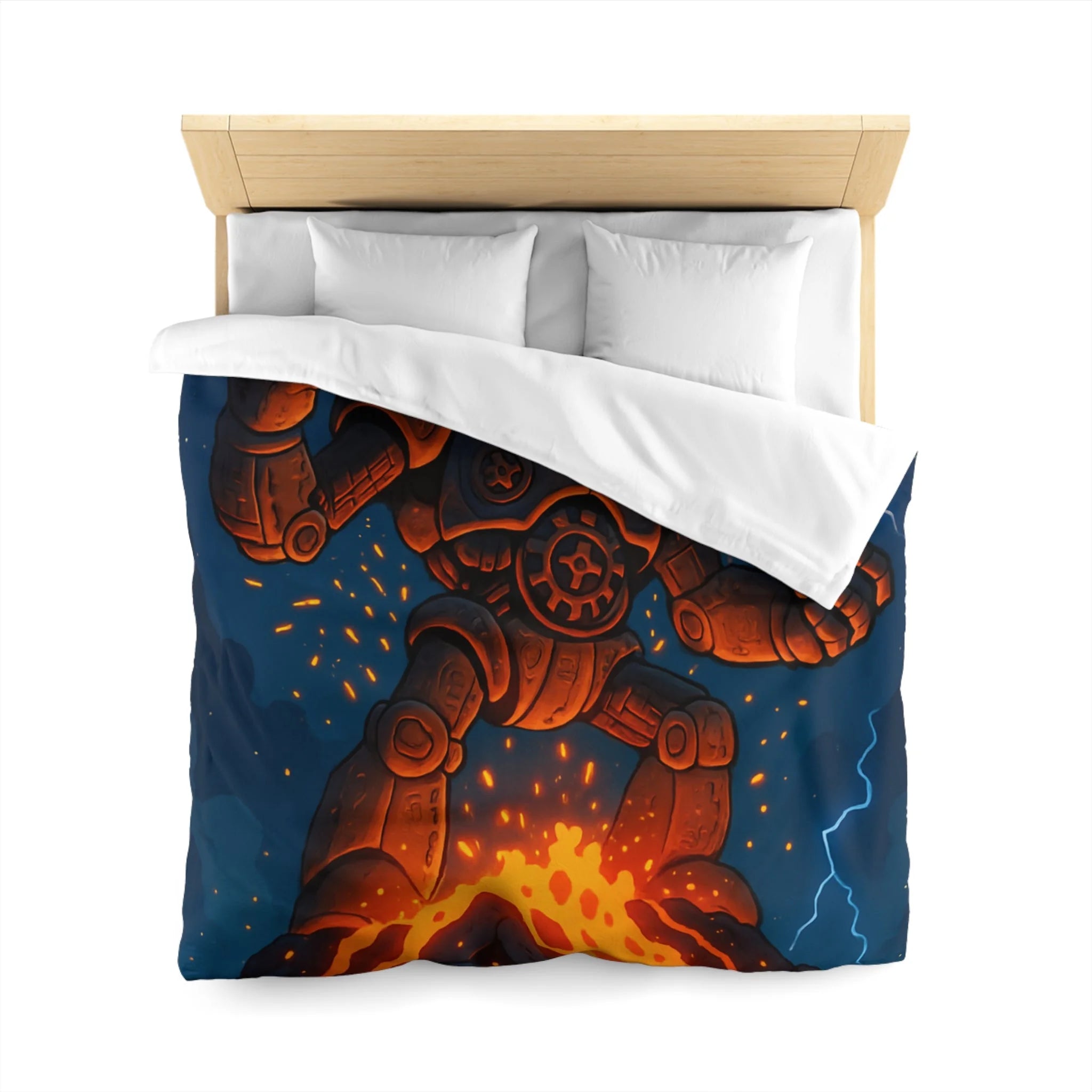 Housse de Couette Microfibre Design Artistique Moderne Décoration Chambre Confort Premium