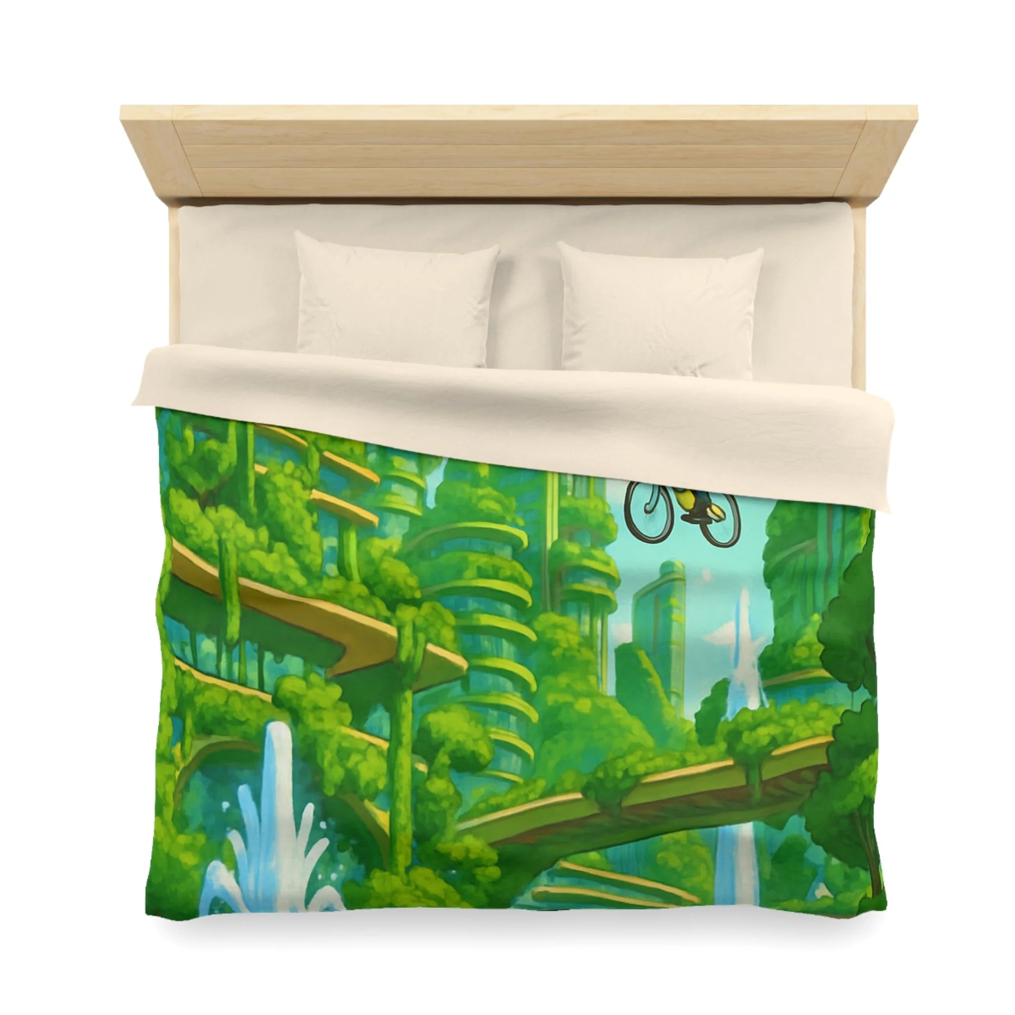 Housse de Couette Microfibre Design Artistique Moderne Décoration Chambre Confort Premium