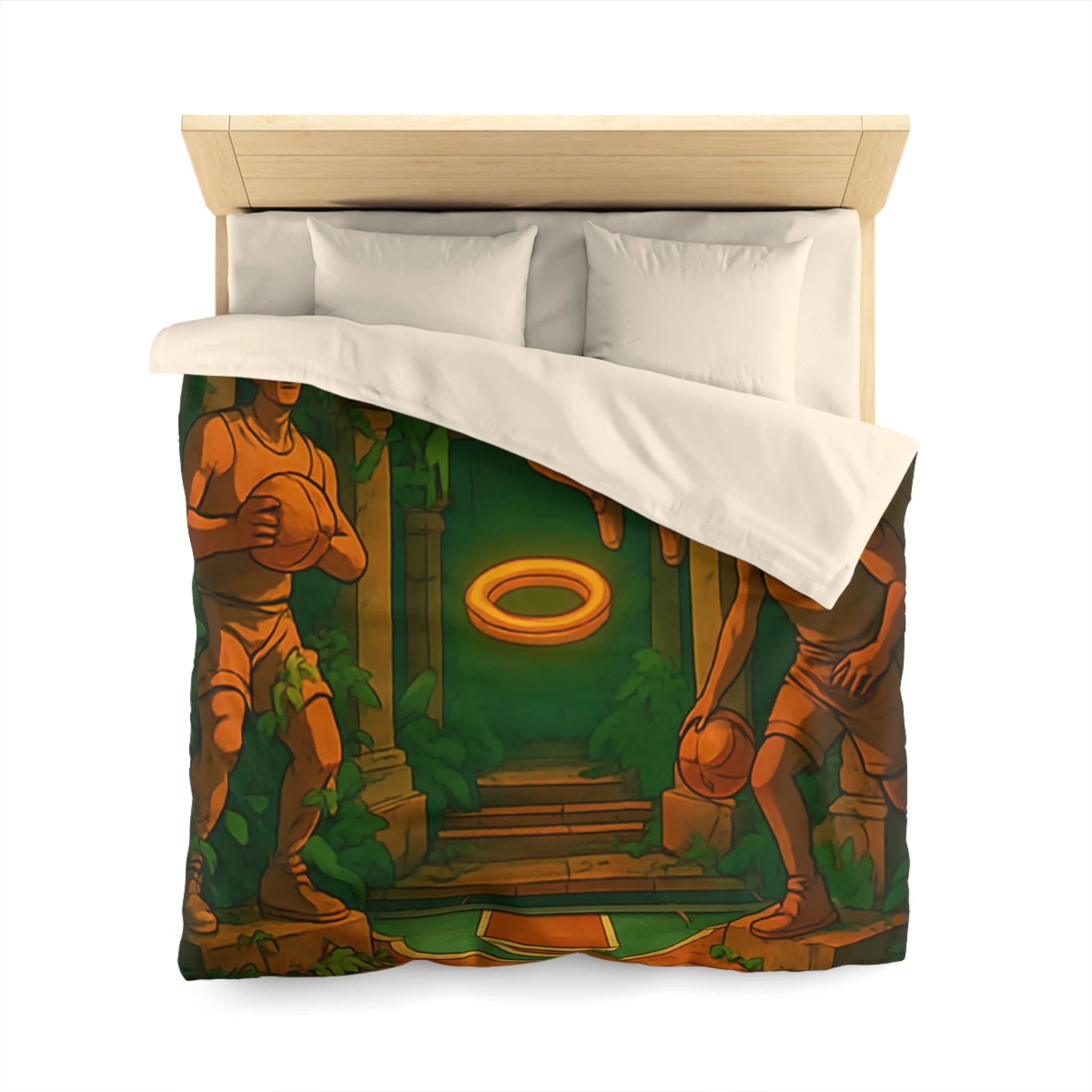 Housse de Couette Microfibre Illustration Unique Design Moderne Décoration Intérieure Raffinée