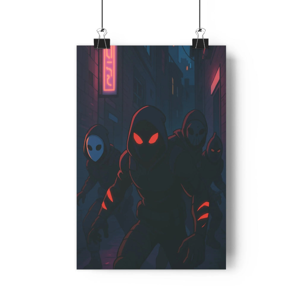 Poster décoratif anime rouge noir ambiance mystérieuse salon chambre captivant intense moderne vibrant artistique