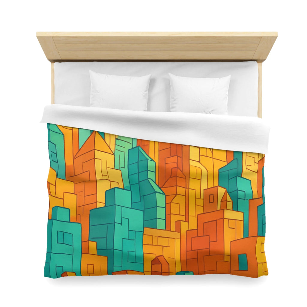 Housse de Couette Microfibre Design Artistique Moderne Décoration Chambre Confort Premium