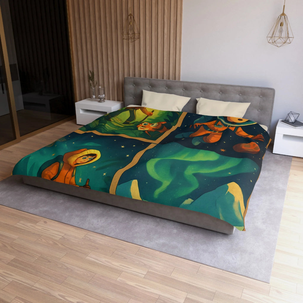 Housse de Couette Microfibre Création Artistique Moderne Design Exclusif Décoration Chambre