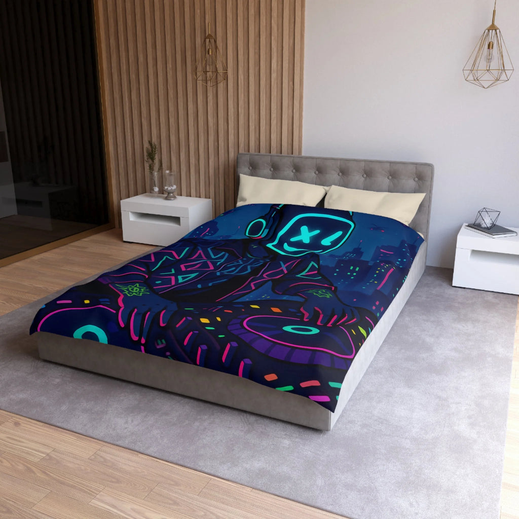 Housse de Couette Microfibre Motif Créatif Original Style Contemporain Chambre Élégante