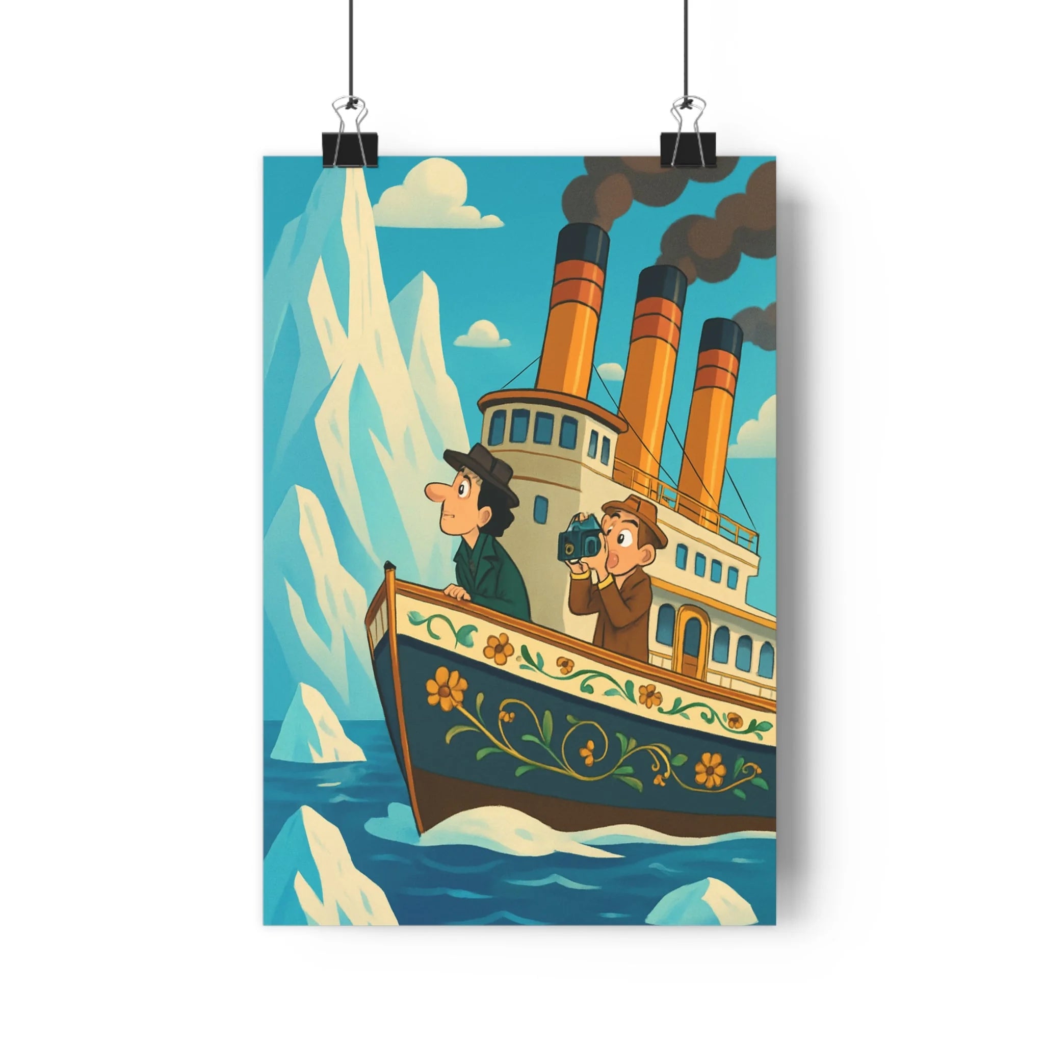 Poster décoratif victorien pastel doux vintage nostalgique salon chambre élégant art dessin animé 30x46