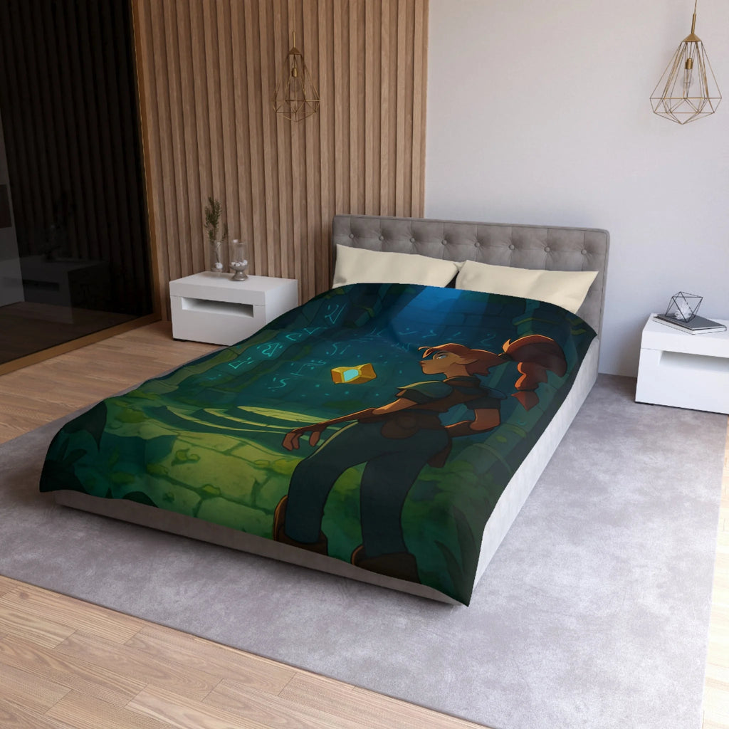 Housse de Couette Microfibre Design Artistique Moderne Décoration Chambre Confort Premium