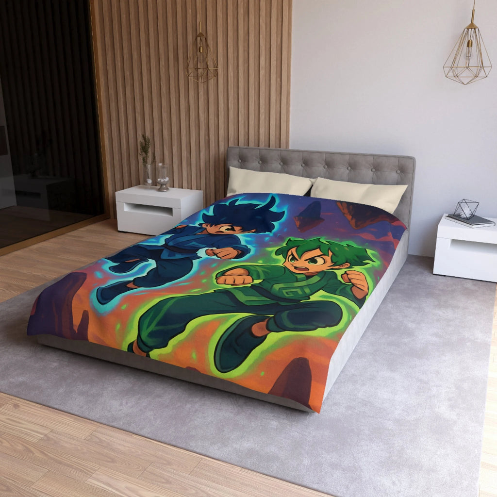 Housse de Couette Microfibre Illustration Unique Design Moderne Décoration Intérieure Raffinée