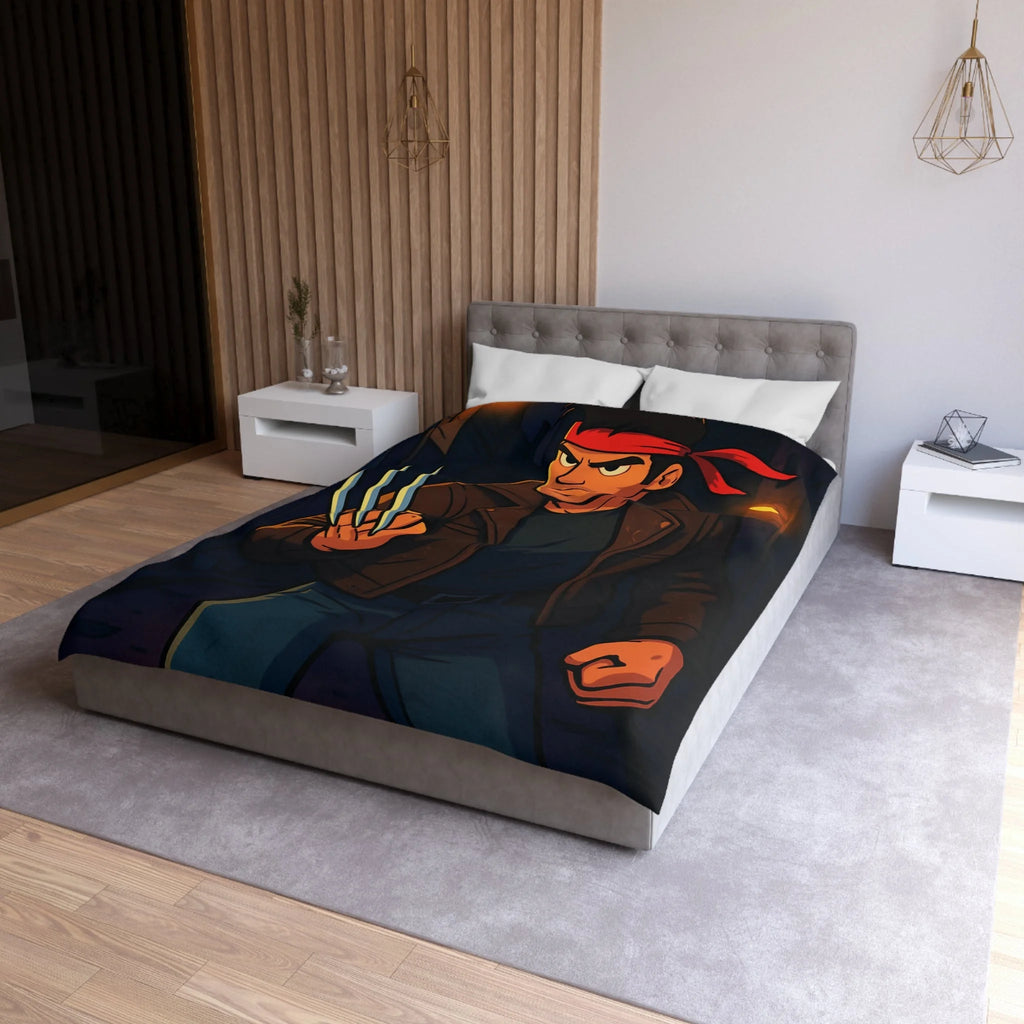 Housse de Couette Microfibre Illustration Unique Design Moderne Décoration Intérieure Raffinée