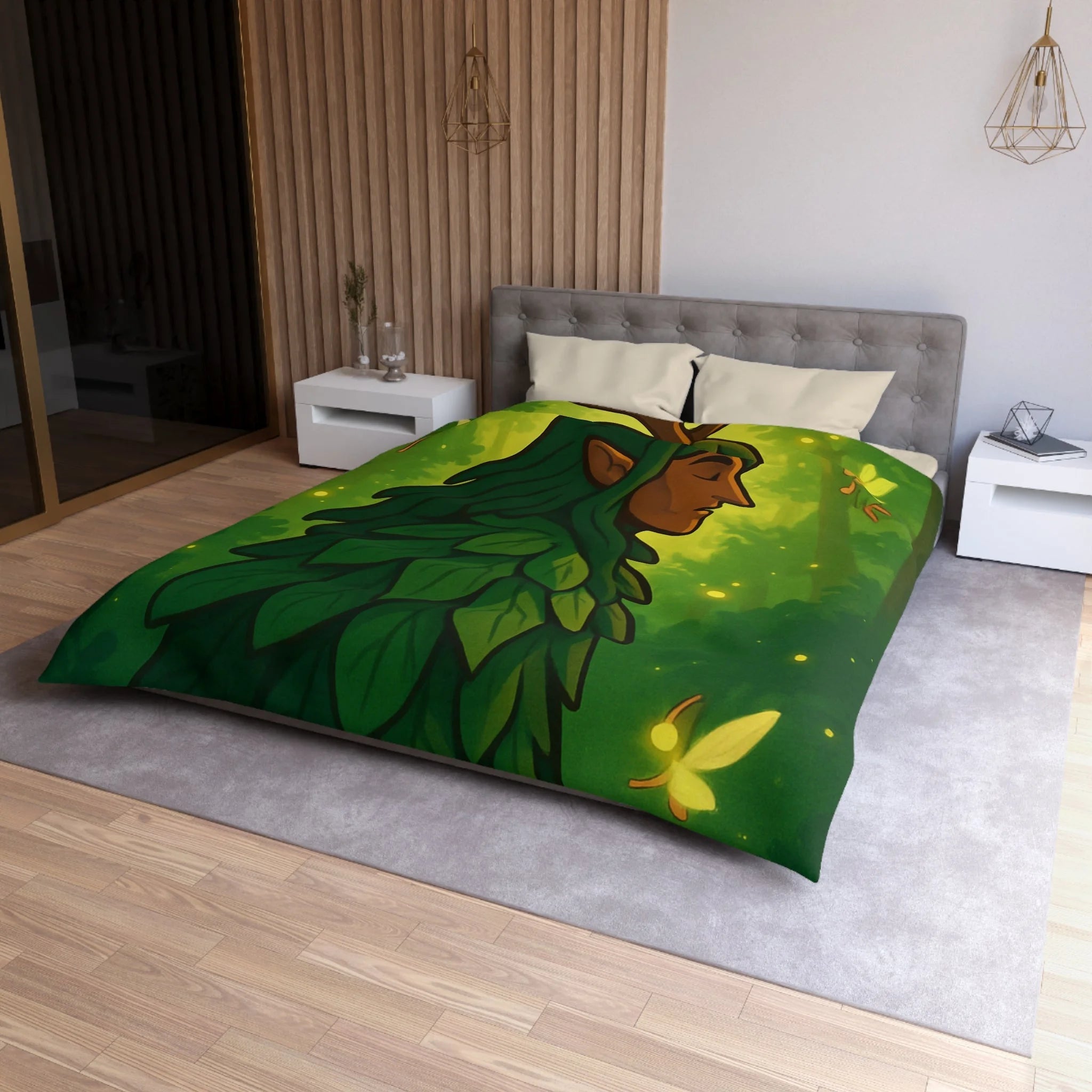 Housse de Couette Microfibre Motif Créatif Original Style Contemporain Chambre Élégante