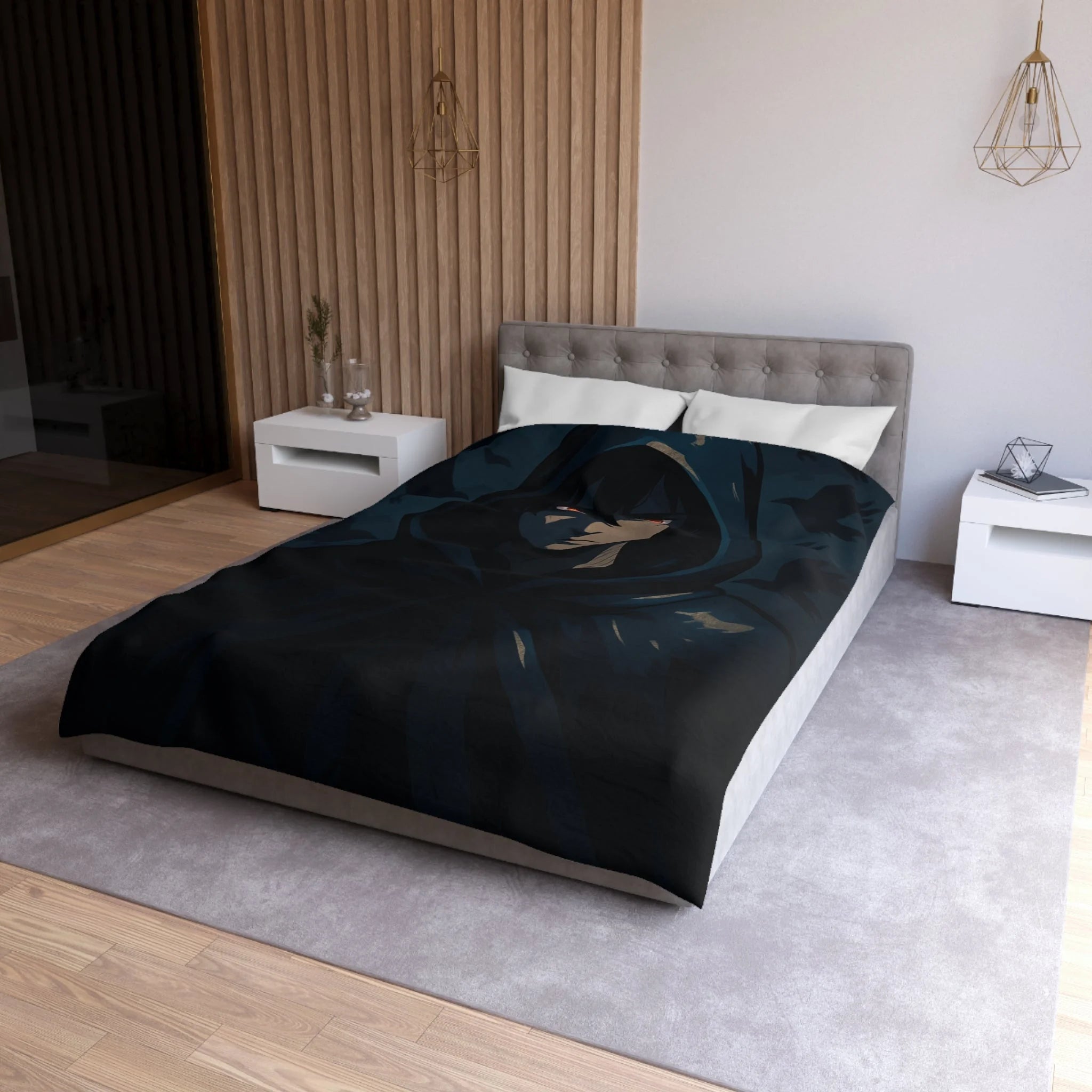 Housse de Couette Microfibre Design Artistique Moderne Décoration Chambre Confort Premium